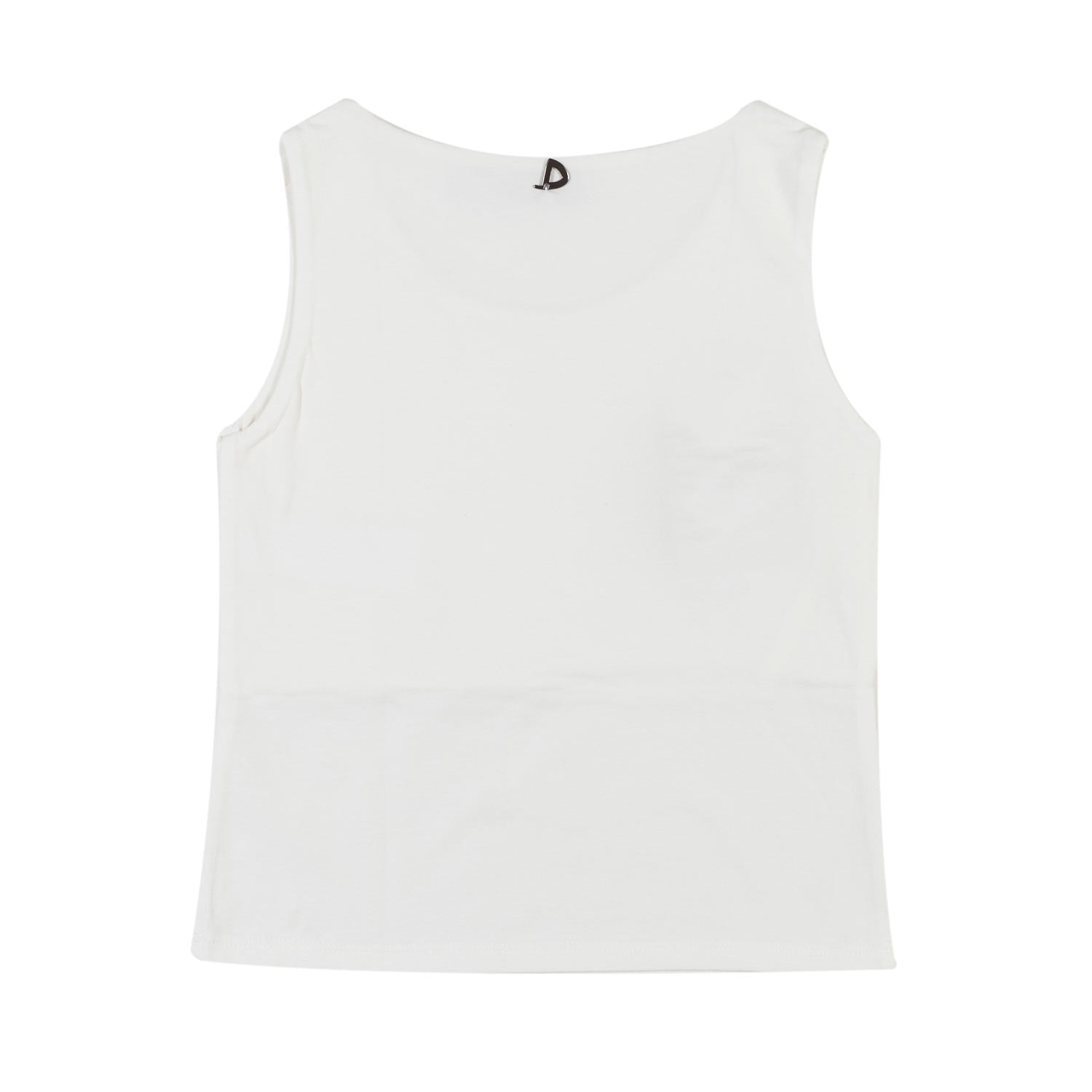 CANOTTA SLUB BIANCA BAMBINA E RAGAZZA - annameglio.com abbigliamento moda