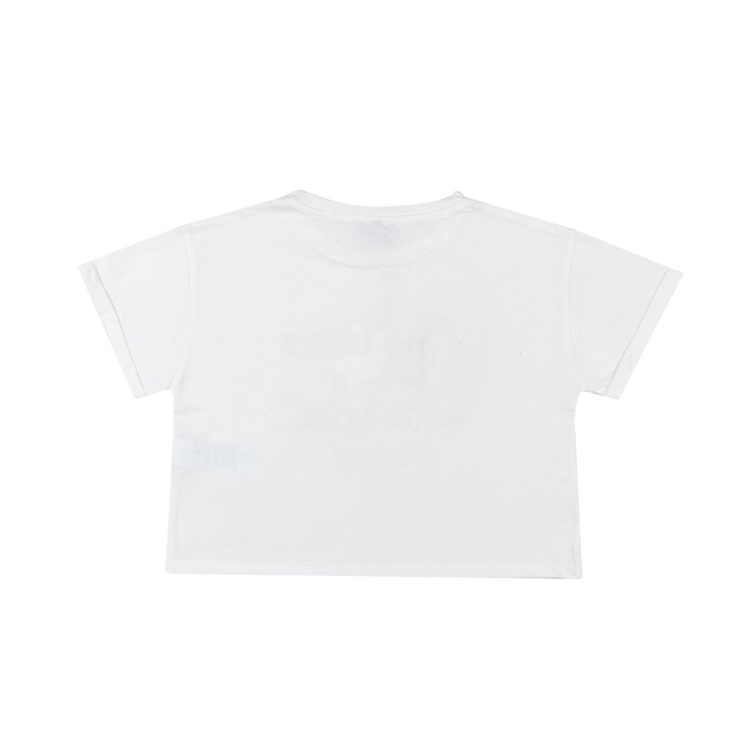 T-SHIRT CROPPED BIANCA CON LETTERING ORO - annameglio.com abbigliamento moda