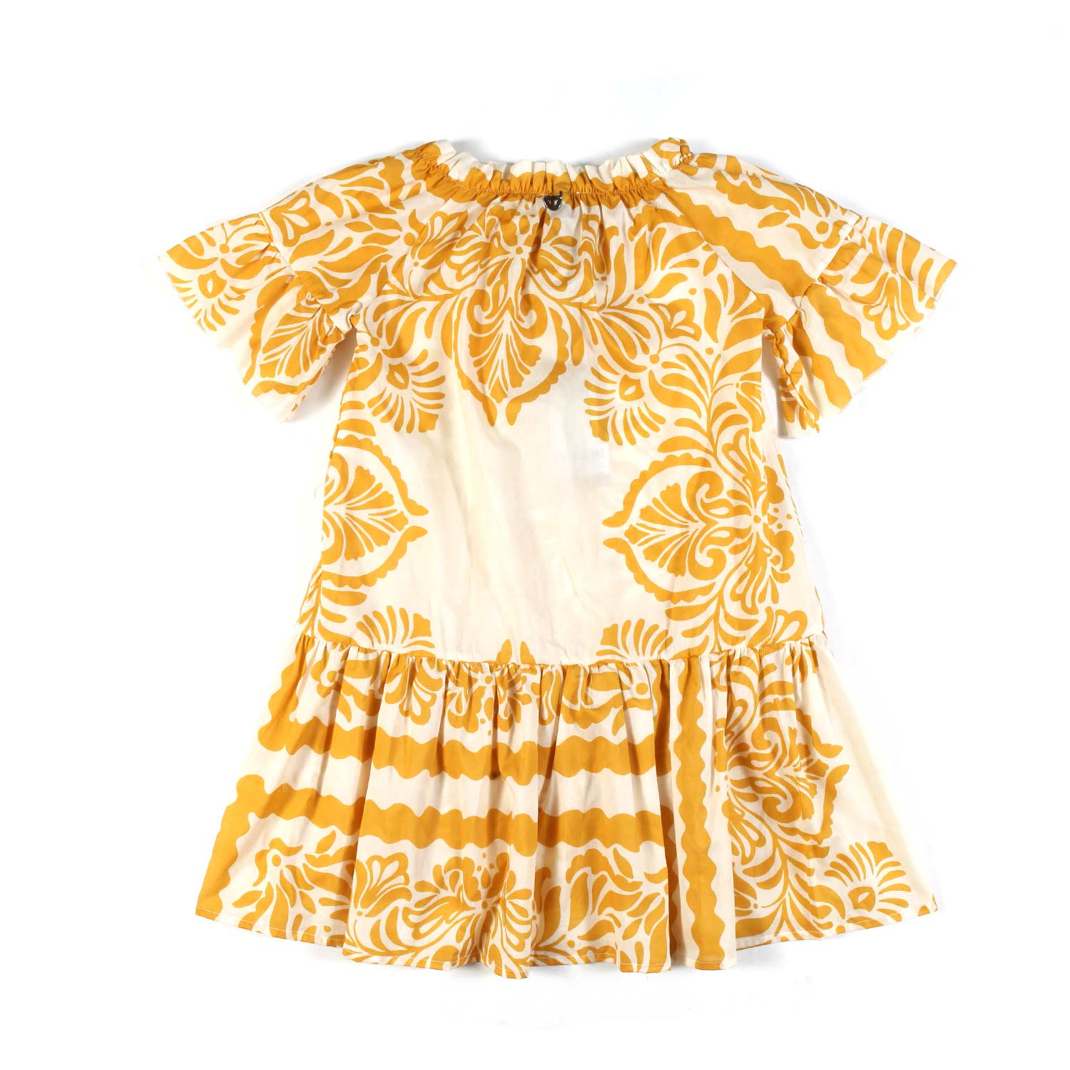 ABITO BIANCO NATURALE E SENAPE BAMBINA E RAGAZZA - annameglio.com abbigliamento moda