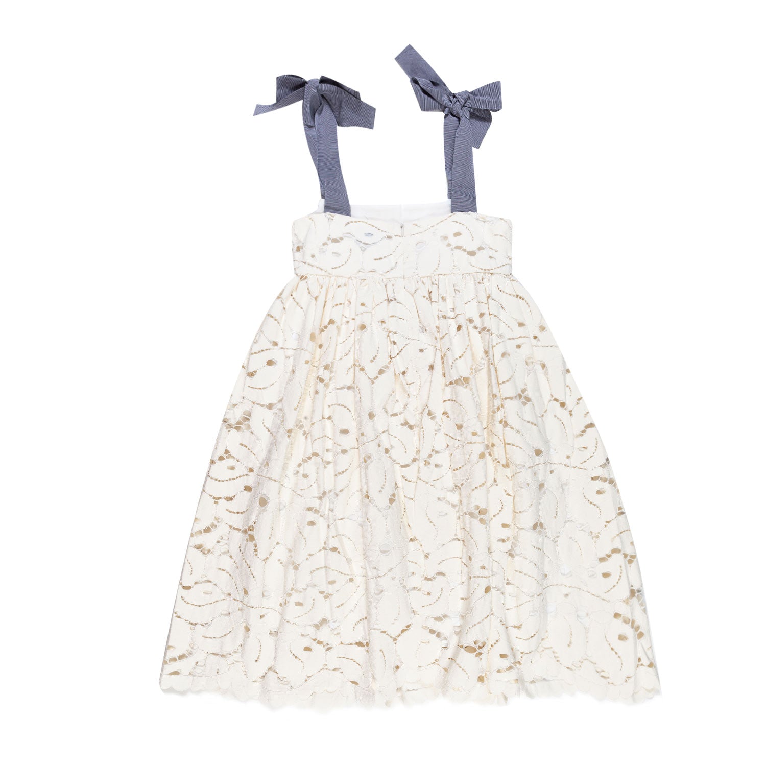 ABITO PIZZO RICAMATO BIANCO PANNA - annameglio.com abbigliamento moda