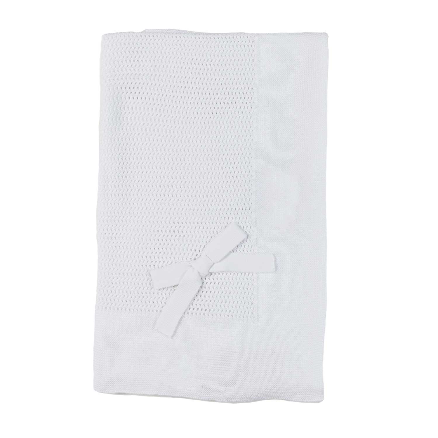 Coperta culla in maglia bianco panna - annameglio.com abbigliamento moda