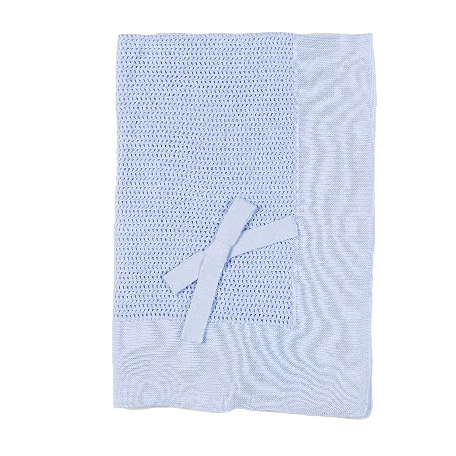 Copertina in maglia celeste - annameglio.com abbigliamento moda