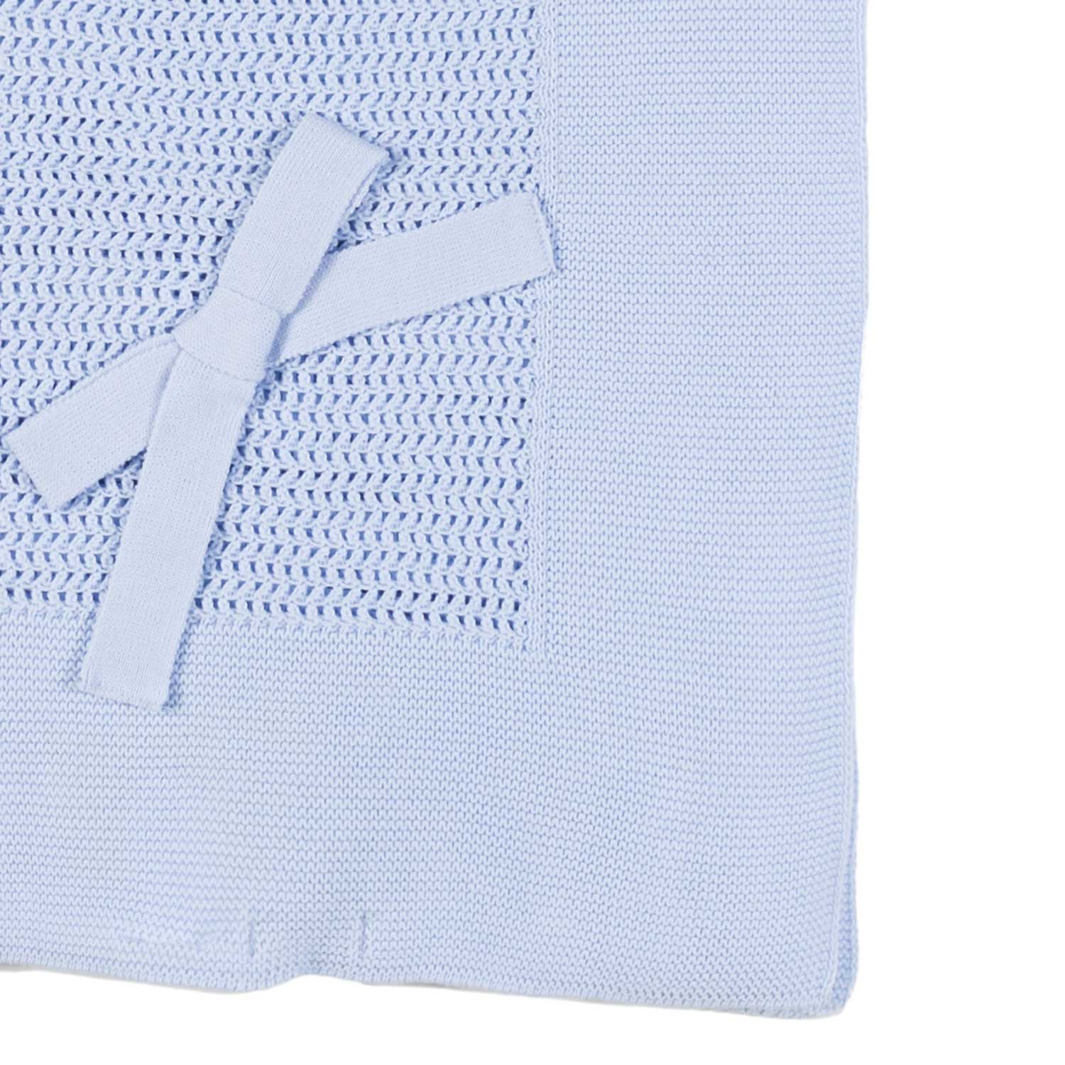 Copertina in maglia celeste - annameglio.com abbigliamento moda