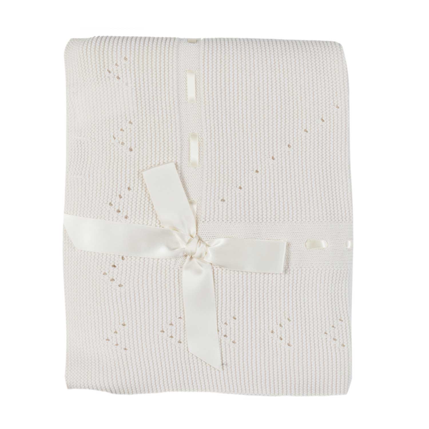 Coperta newborn con fiocco bianco latte - annameglio.com abbigliamento moda