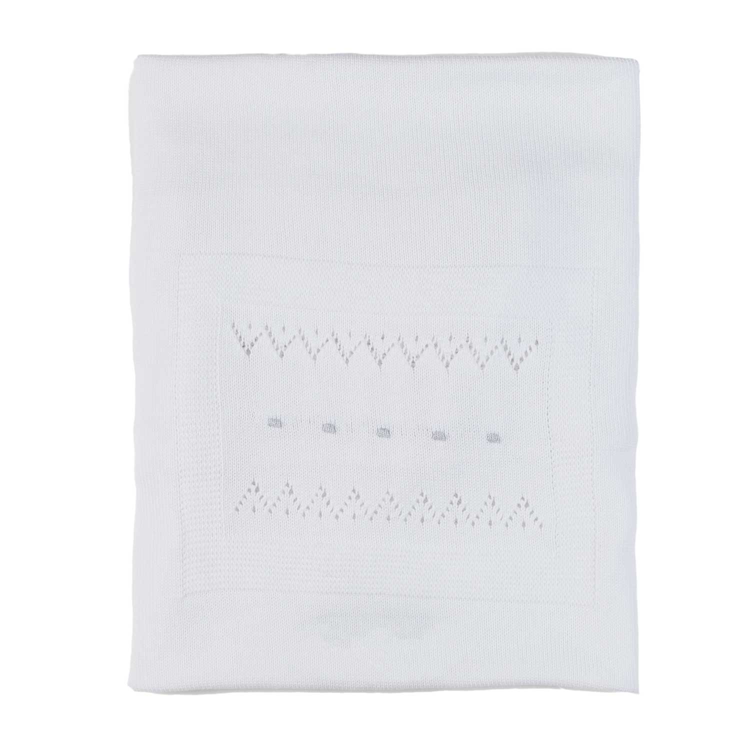 Coperta neonato con fiocco bianco panna - annameglio.com abbigliamento moda