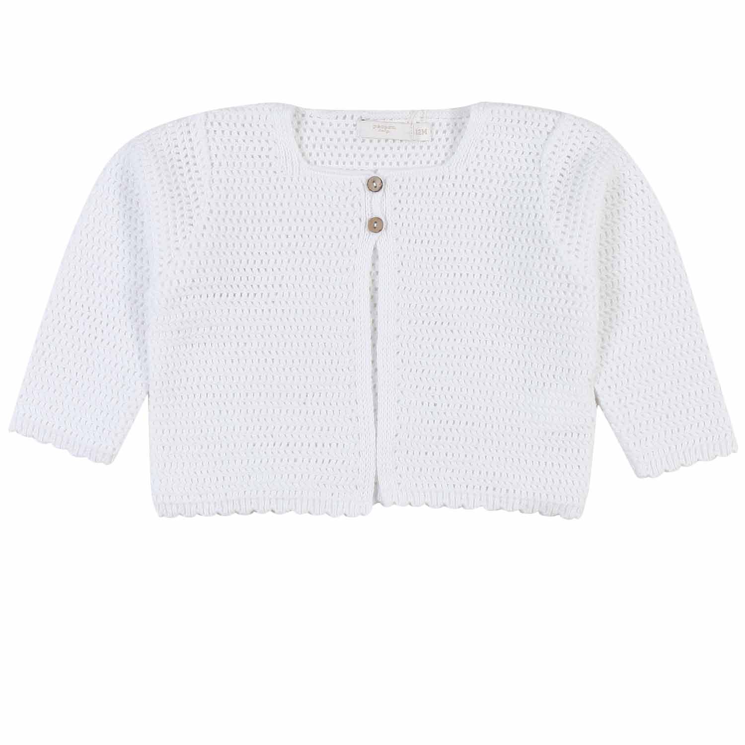 CARDIGAN DUE BOTTONI BIANCO BIMBA E NEONATA - annameglio.com abbigliamento moda