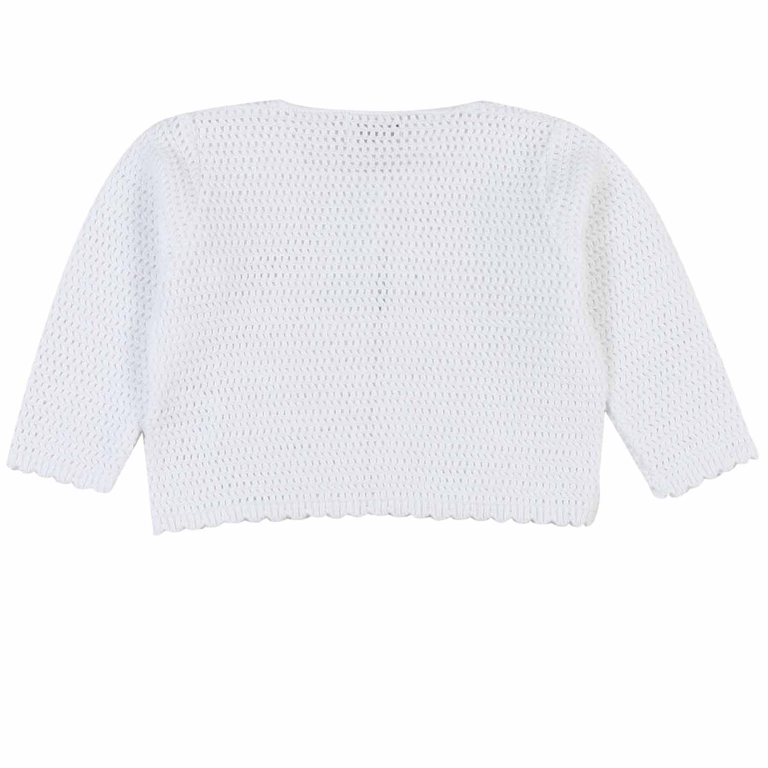 CARDIGAN DUE BOTTONI BIANCO BIMBA E NEONATA - annameglio.com abbigliamento moda