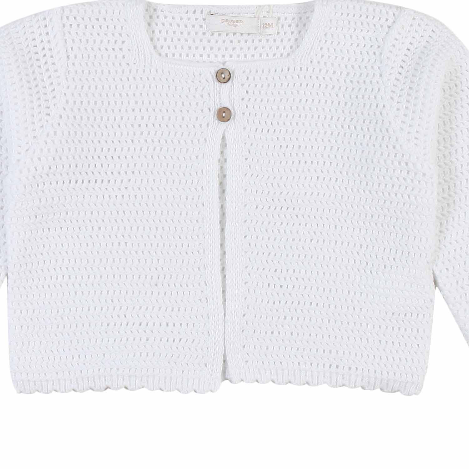 CARDIGAN DUE BOTTONI BIANCO BIMBA E NEONATA - annameglio.com abbigliamento moda