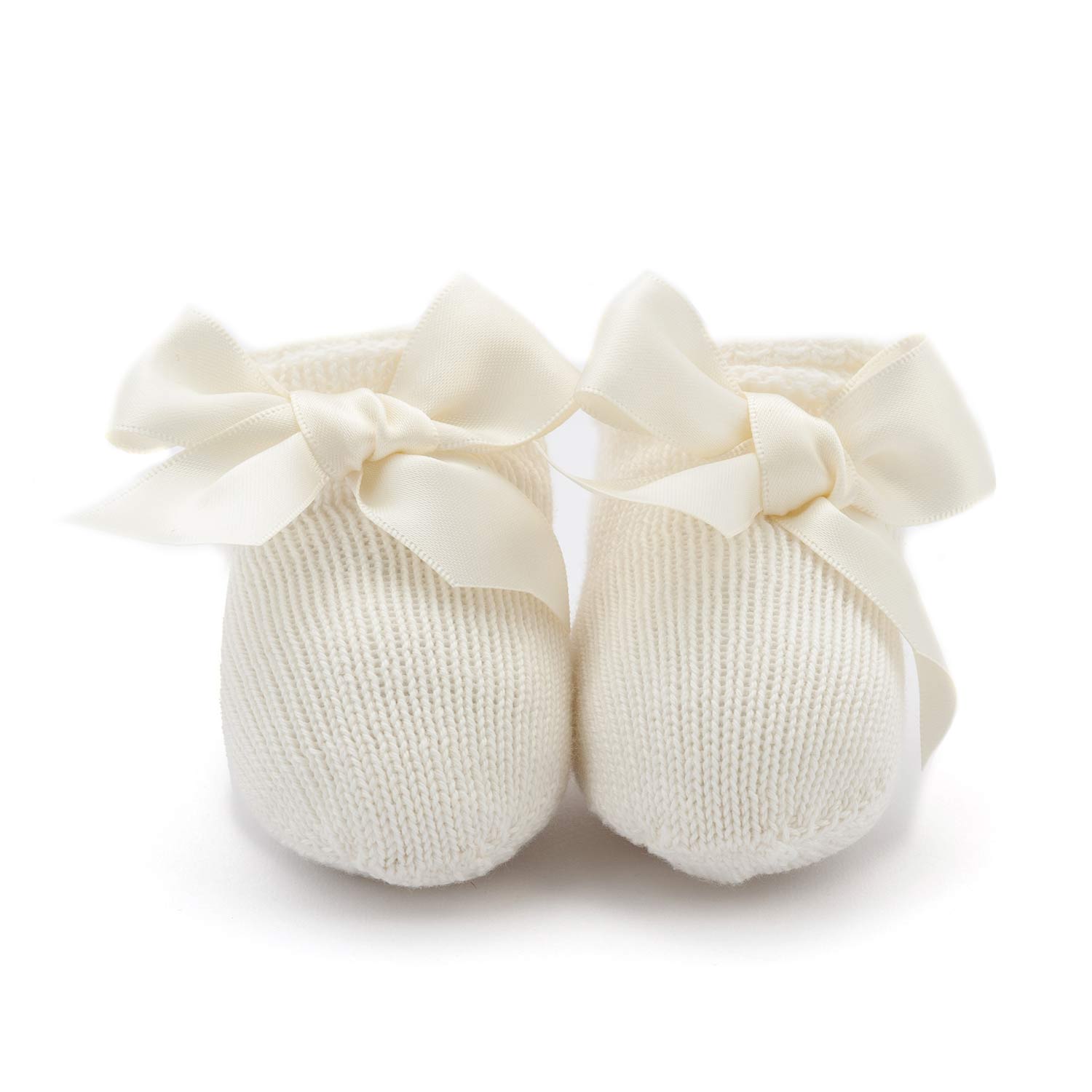 BABBUCCE NASCITA IN TRICOT PANNA NEONATA - annameglio.com abbigliamento moda