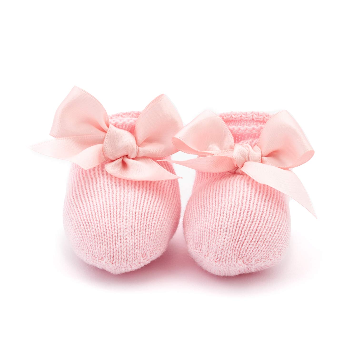 BABBUCCE NASCITA IN TRICOT ROSA NEONATA - annameglio.com abbigliamento moda