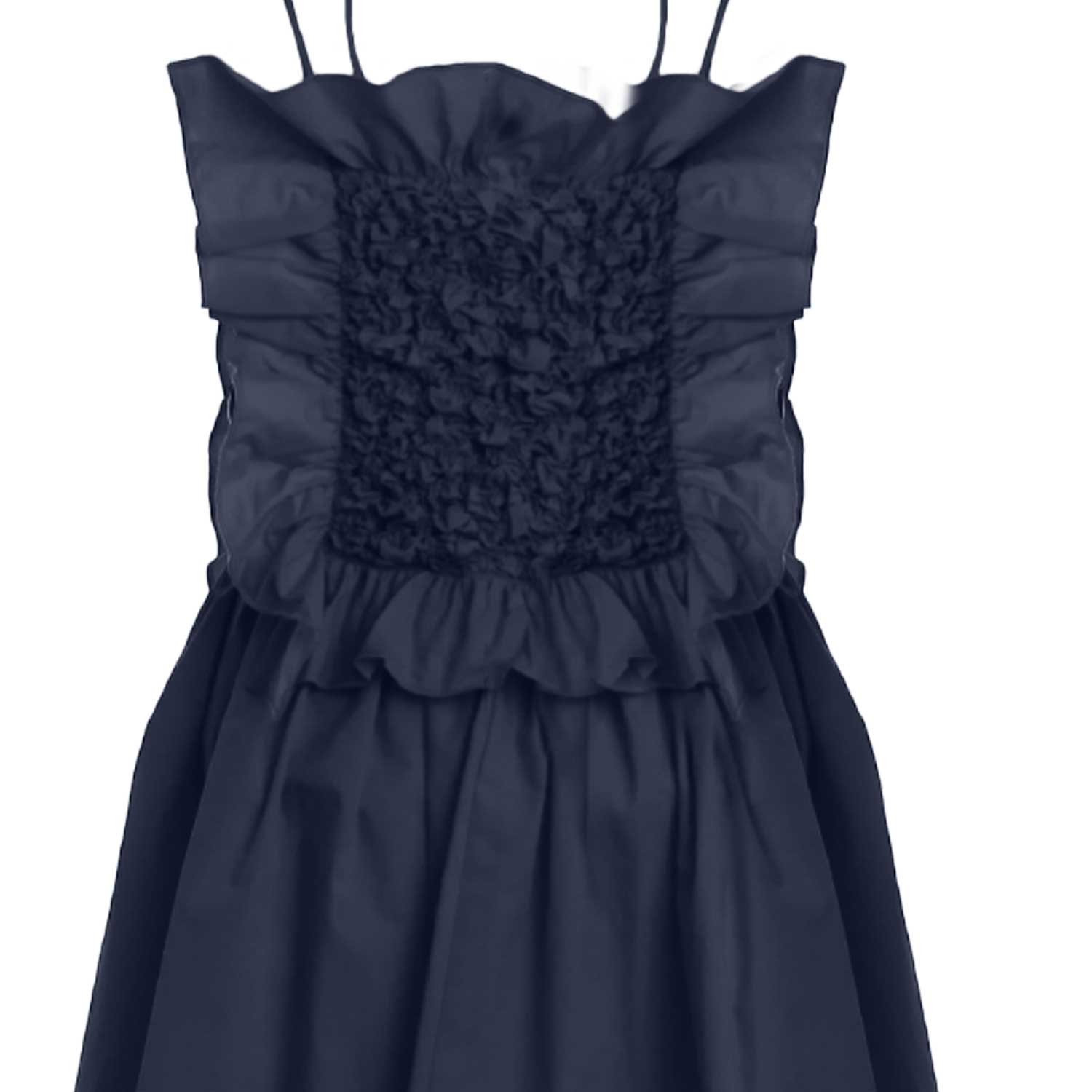 ABITO BLU CON ROUCHES E VOLANTS - annameglio.com abbigliamento moda