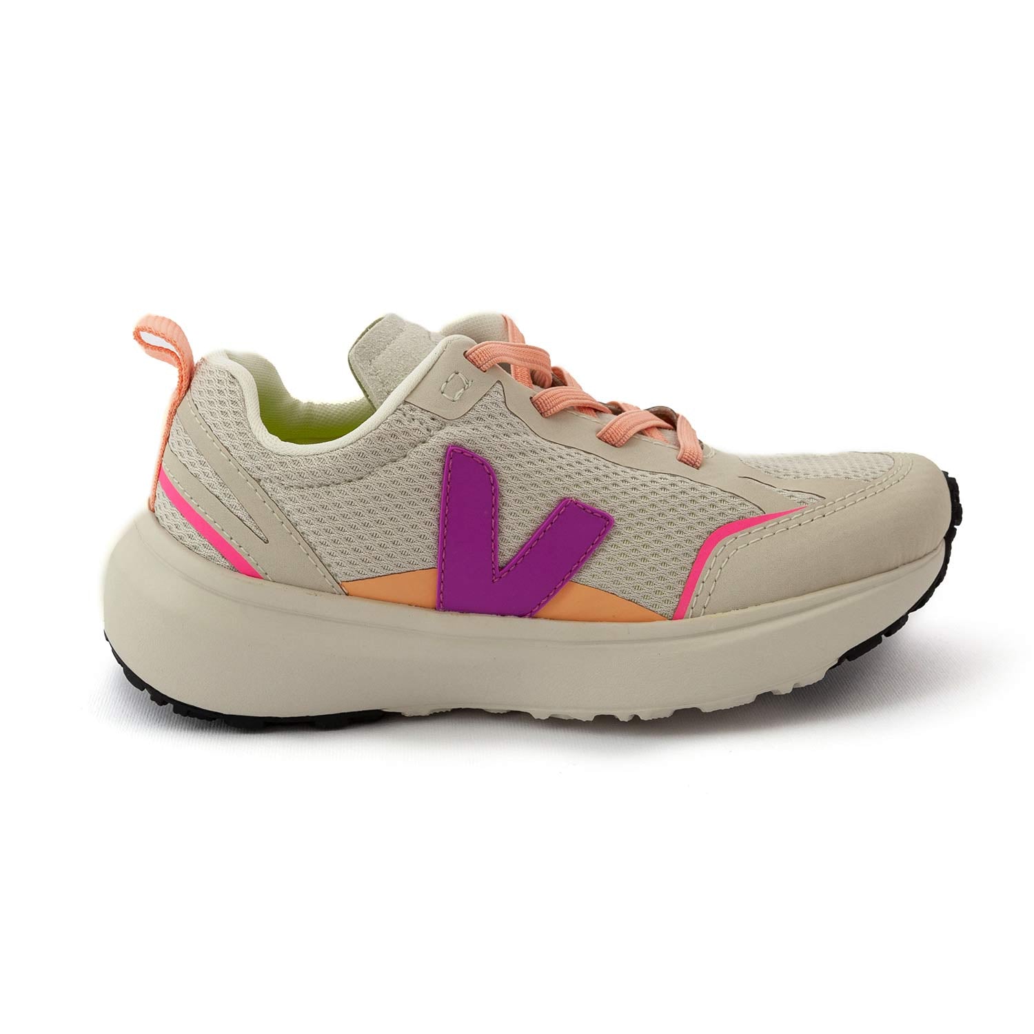 SNEAKER CANARY BIANCO LOTUS CON V FUCSIA BAMBINA - annameglio.com abbigliamento moda