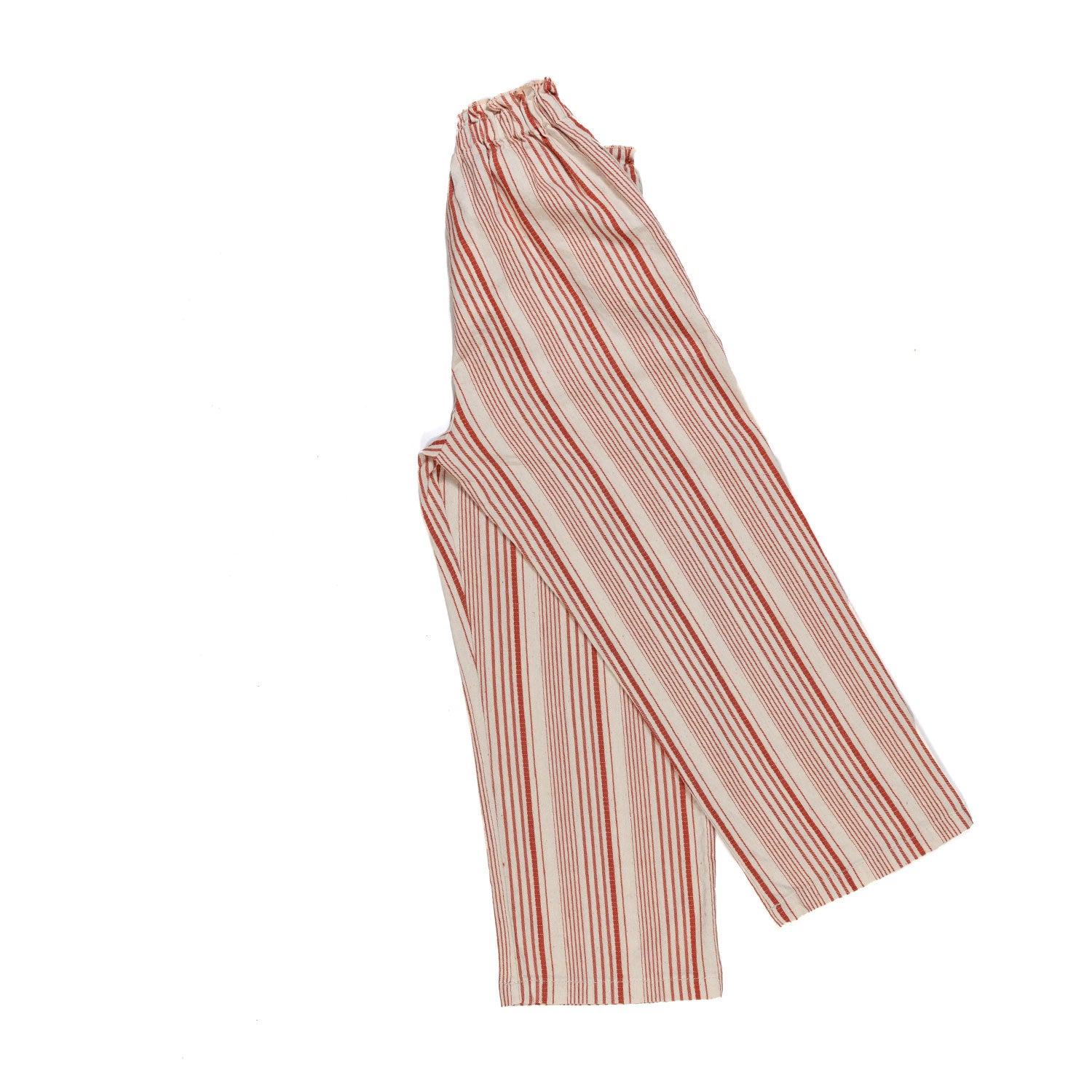 PANTALONE PANNA E ROSSO MATTONE A RIGHE BAMBINA - annameglio.com abbigliamento moda