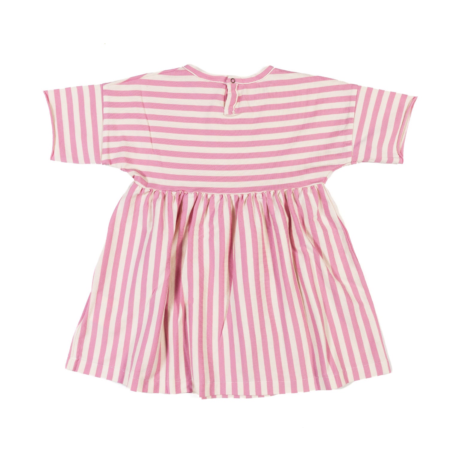 ABITO PANNA E ROSA A RIGHE BIMBA E BAMBINA - annameglio.com abbigliamento moda