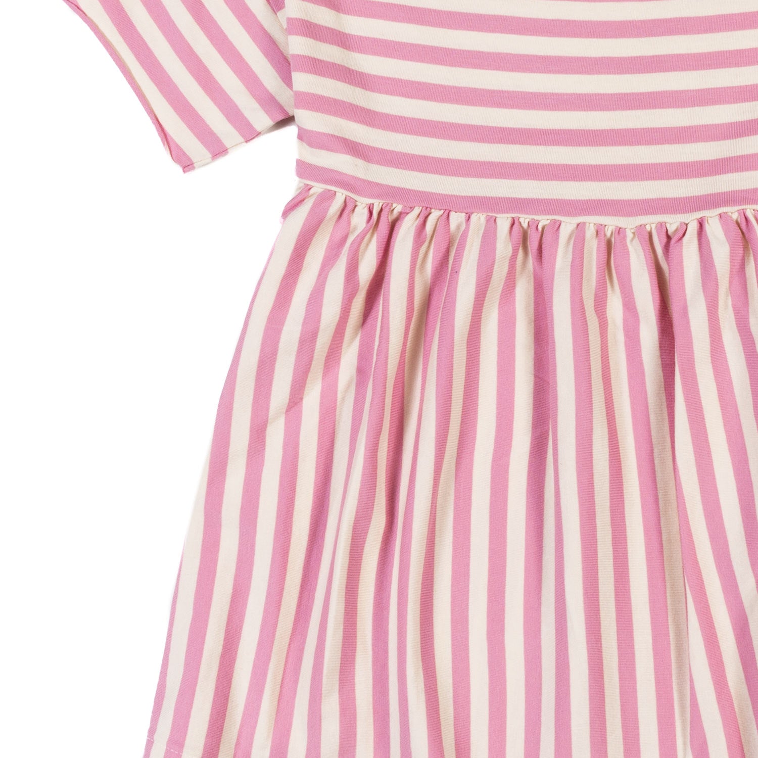 ABITO PANNA E ROSA A RIGHE BIMBA E BAMBINA - annameglio.com abbigliamento moda