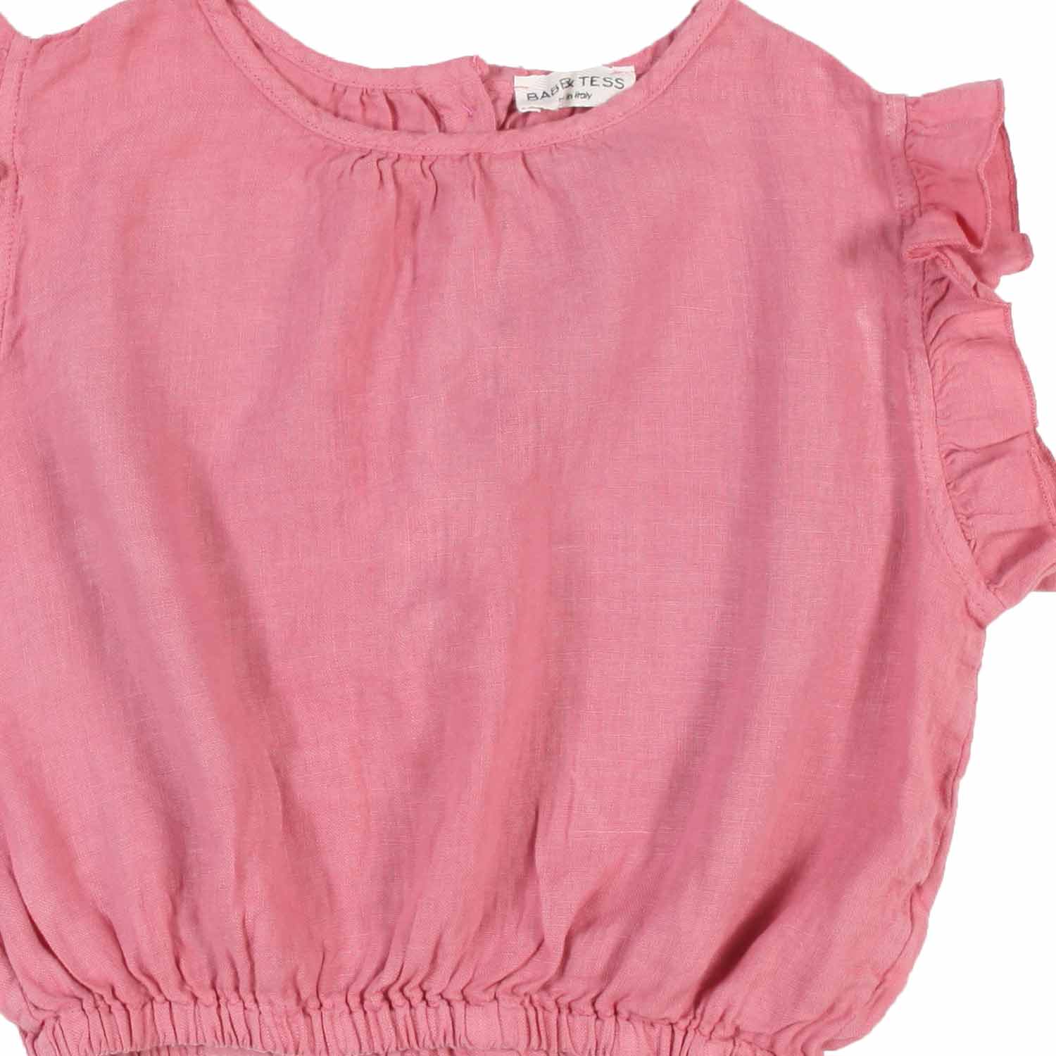 TOP DI LINO ROSA ANTICO BAMBINA - annameglio.com abbigliamento moda