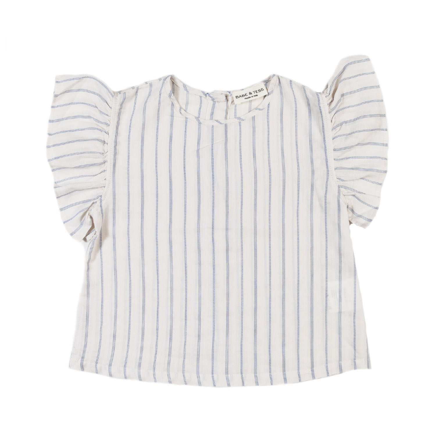 TOP CAMICETTA BIANCO A RIGHE AZZURRE BAMBINA - annameglio.com abbigliamento moda