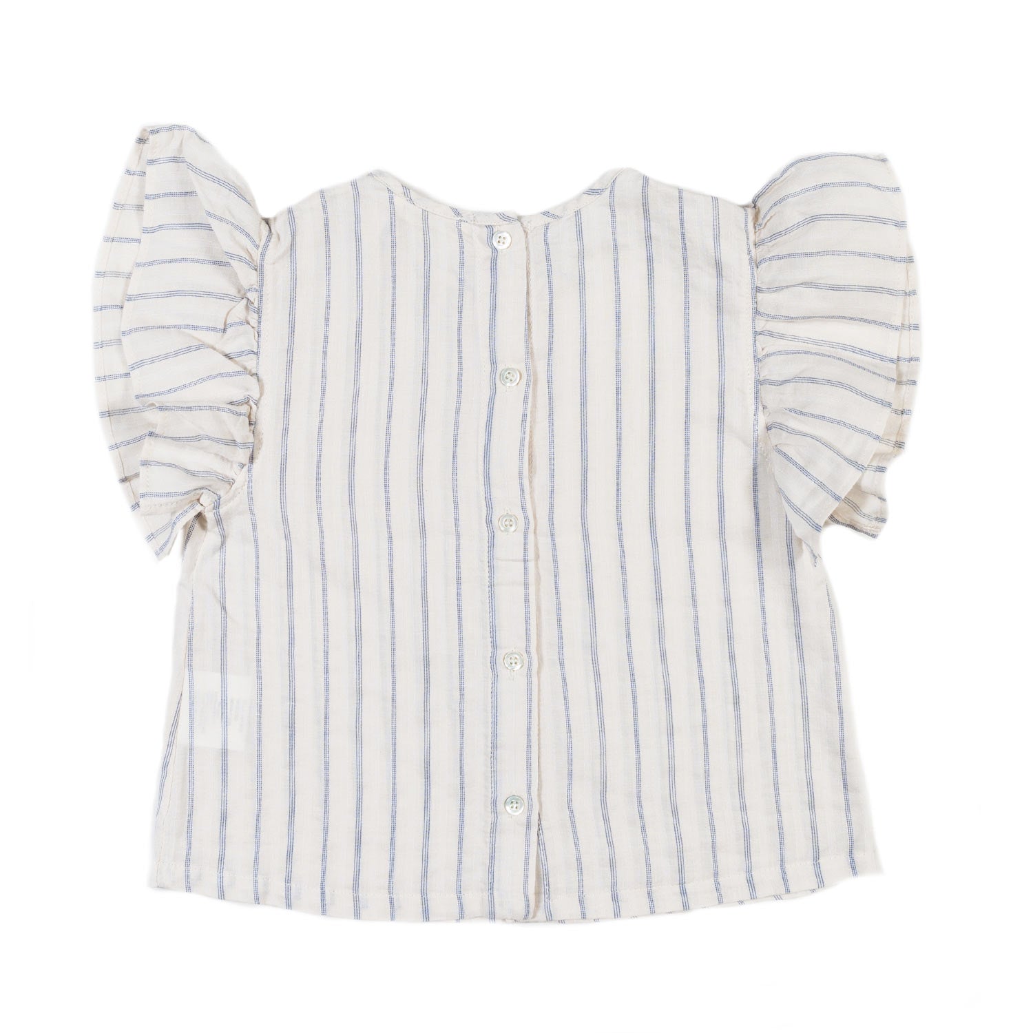 TOP CAMICETTA BIANCO A RIGHE AZZURRE BAMBINA - annameglio.com abbigliamento moda