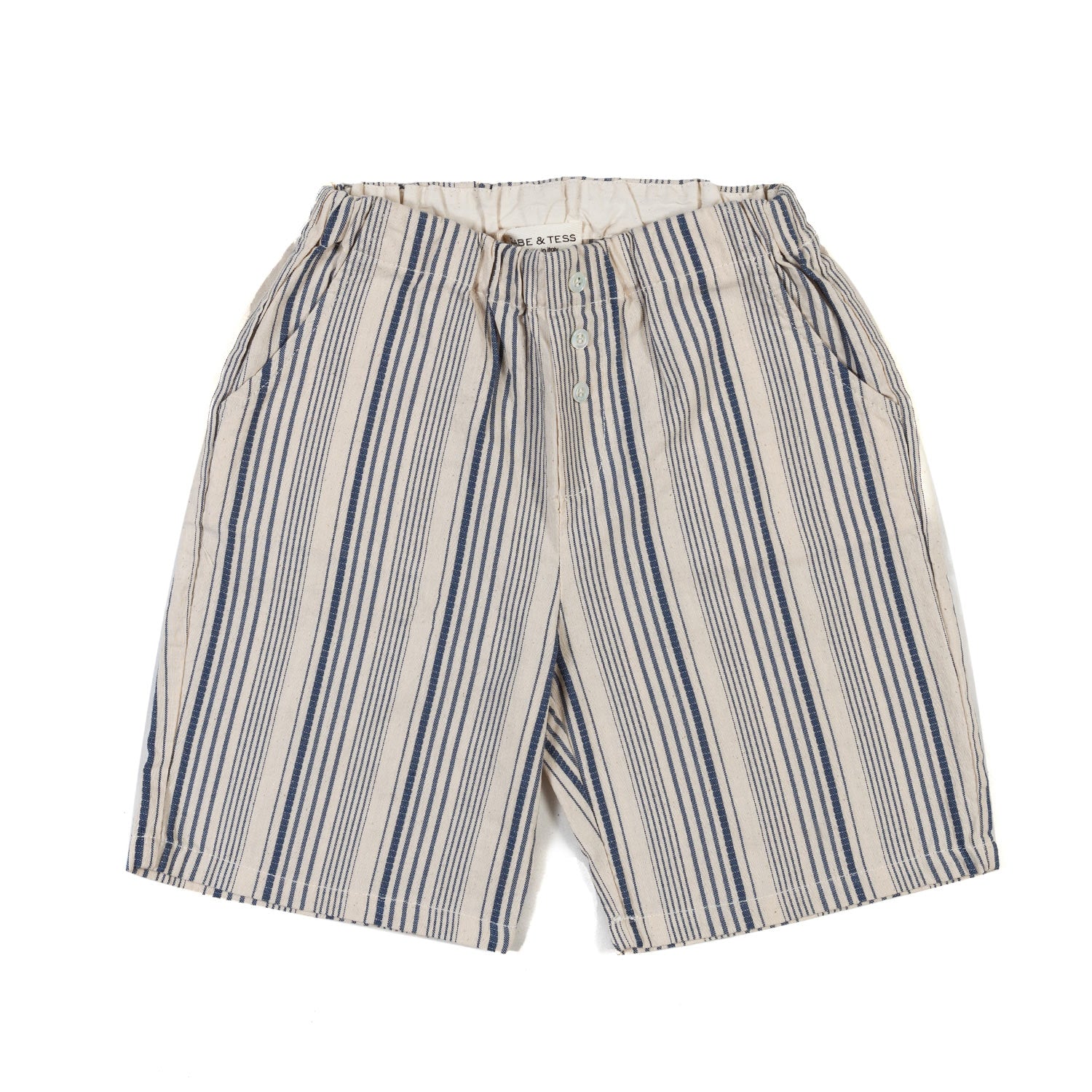 BERMUDA BEIGE E BLU A RIGHE BAMBINO E NEONATO - annameglio.com abbigliamento moda