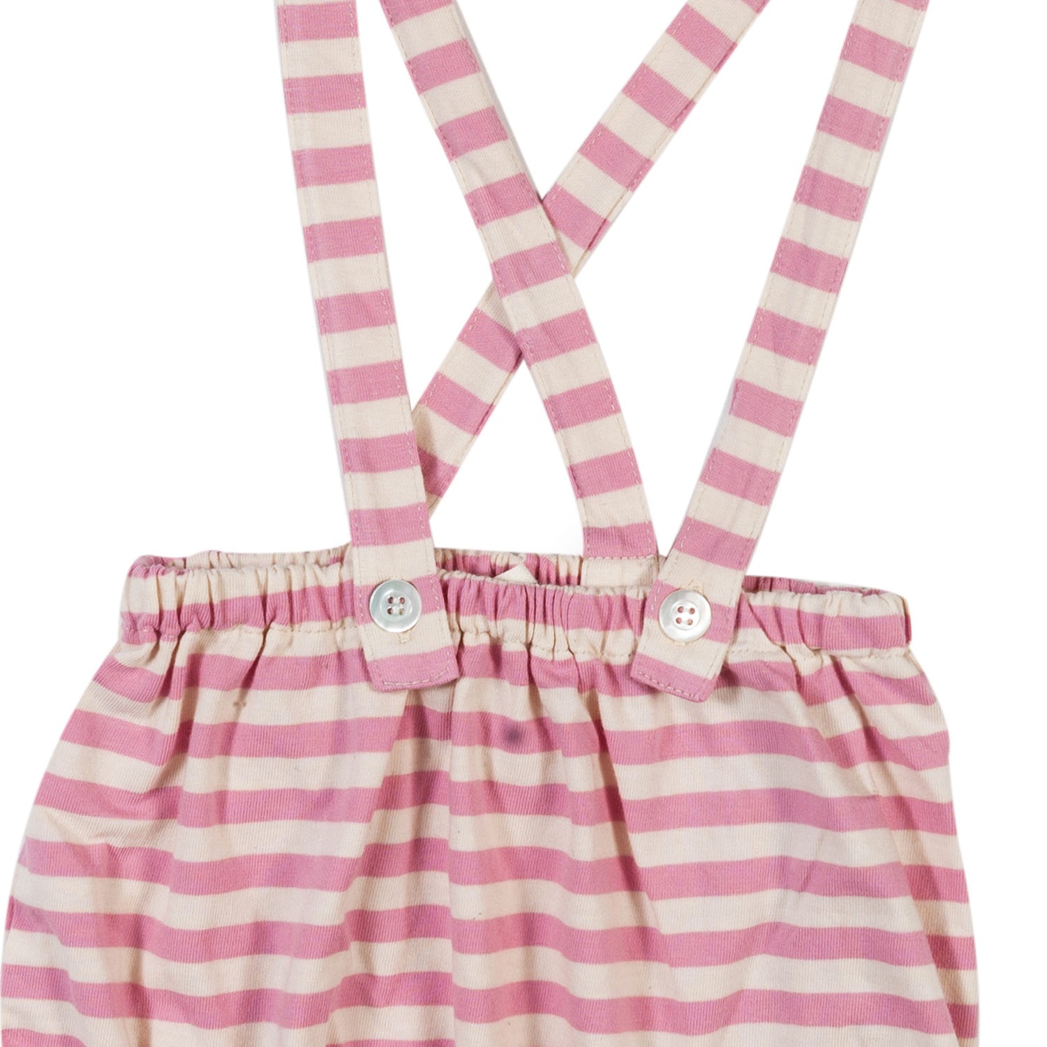 BLOOMERS BIANCO E ROSA A RIGHE NEONATA - annameglio.com abbigliamento moda