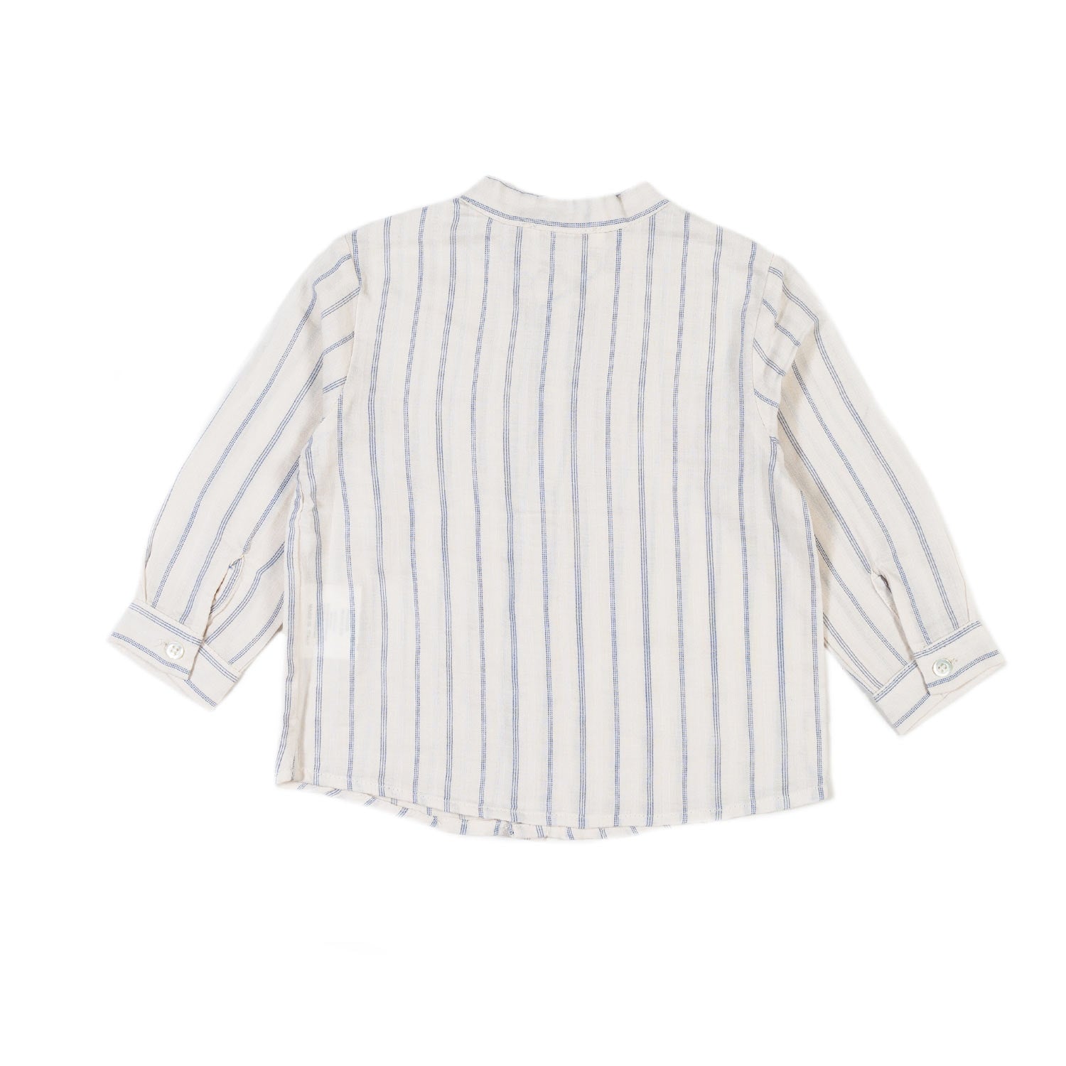 CAMICIA COREANA BIANCA A RIGHE AZZURRE BIMBO - annameglio.com abbigliamento moda