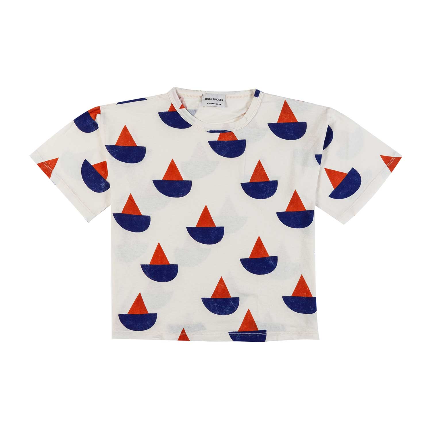 T-SHIRT UNISEX BIANCA CON STAMPE ROSSE E BLU - annameglio.com abbigliamento moda