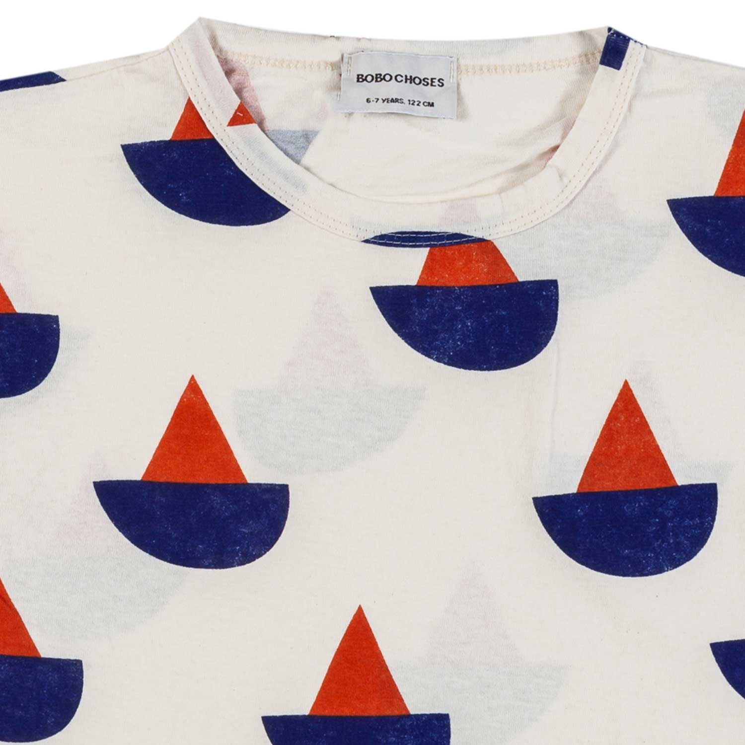 T-SHIRT UNISEX BIANCA CON STAMPE ROSSE E BLU - annameglio.com abbigliamento moda