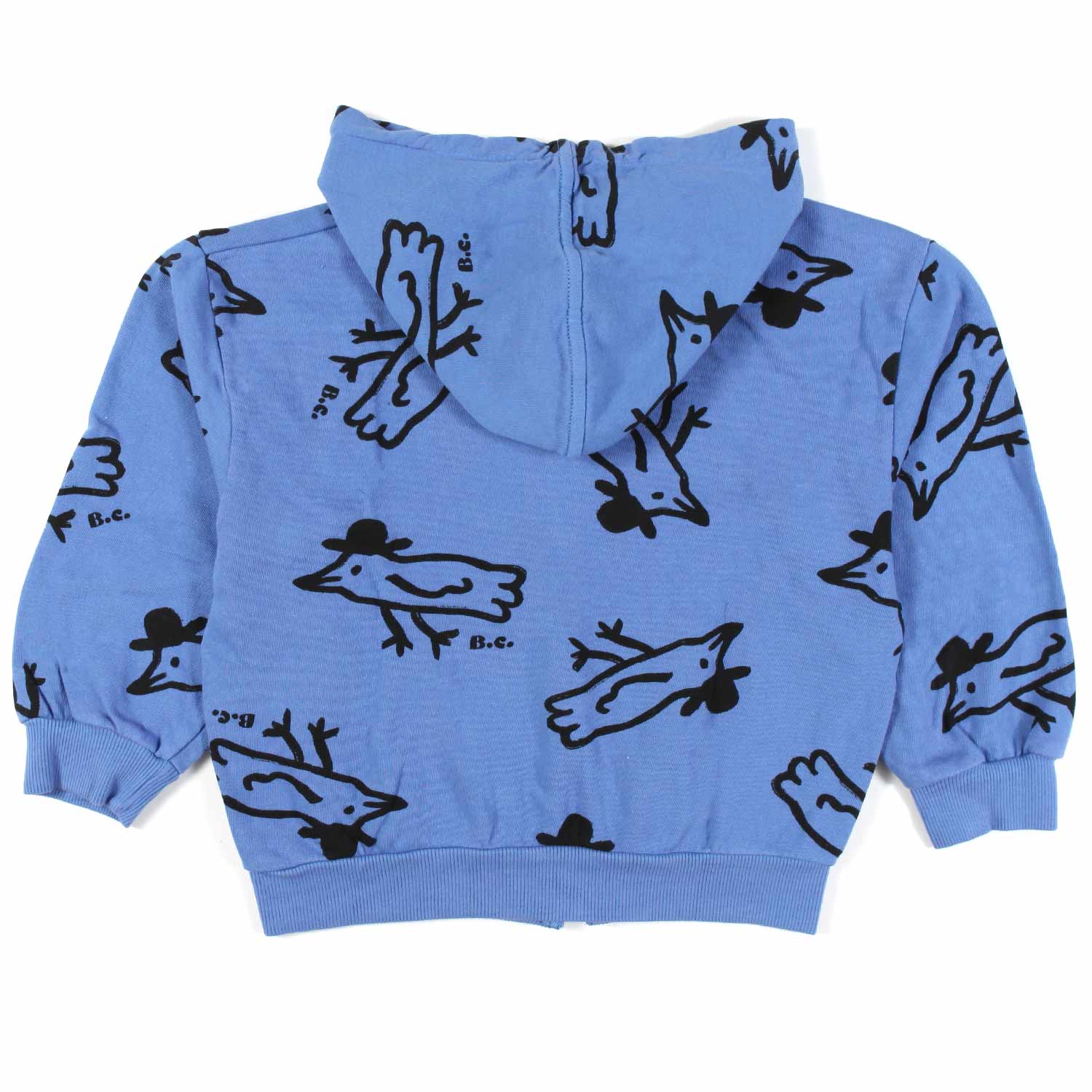 FELPA MR BIRDIE UNISEX BLU POLVERE CON CAPPUCCIO - annameglio.com abbigliamento moda