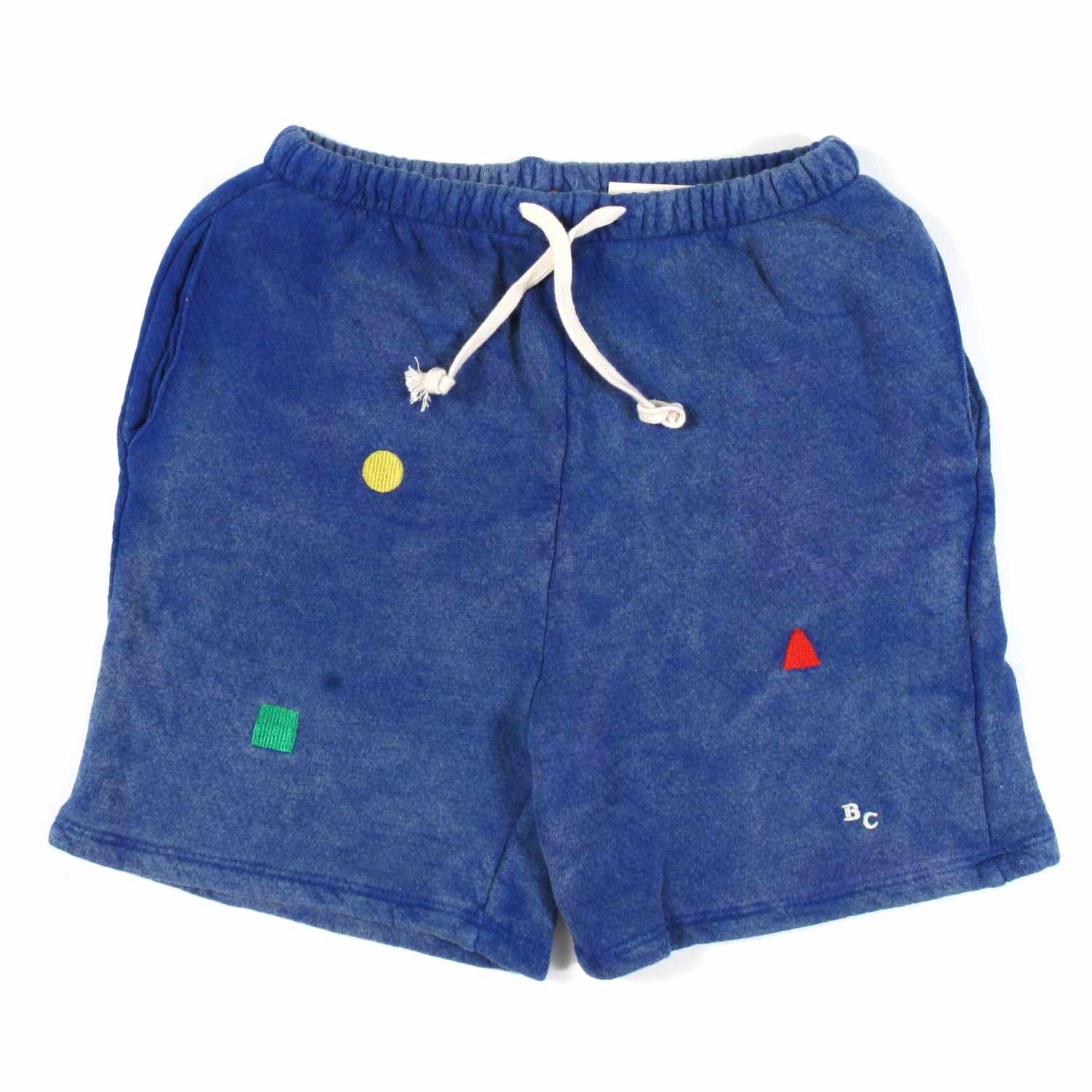 SHORTS FELPA BLU SBIADITO E MULTICOLOR BAMBINO - annameglio.com abbigliamento moda