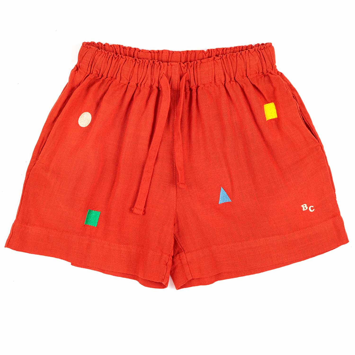 SHORTS ROSSI E MULTICOLOR IN TELA BAMBINA - annameglio.com abbigliamento moda