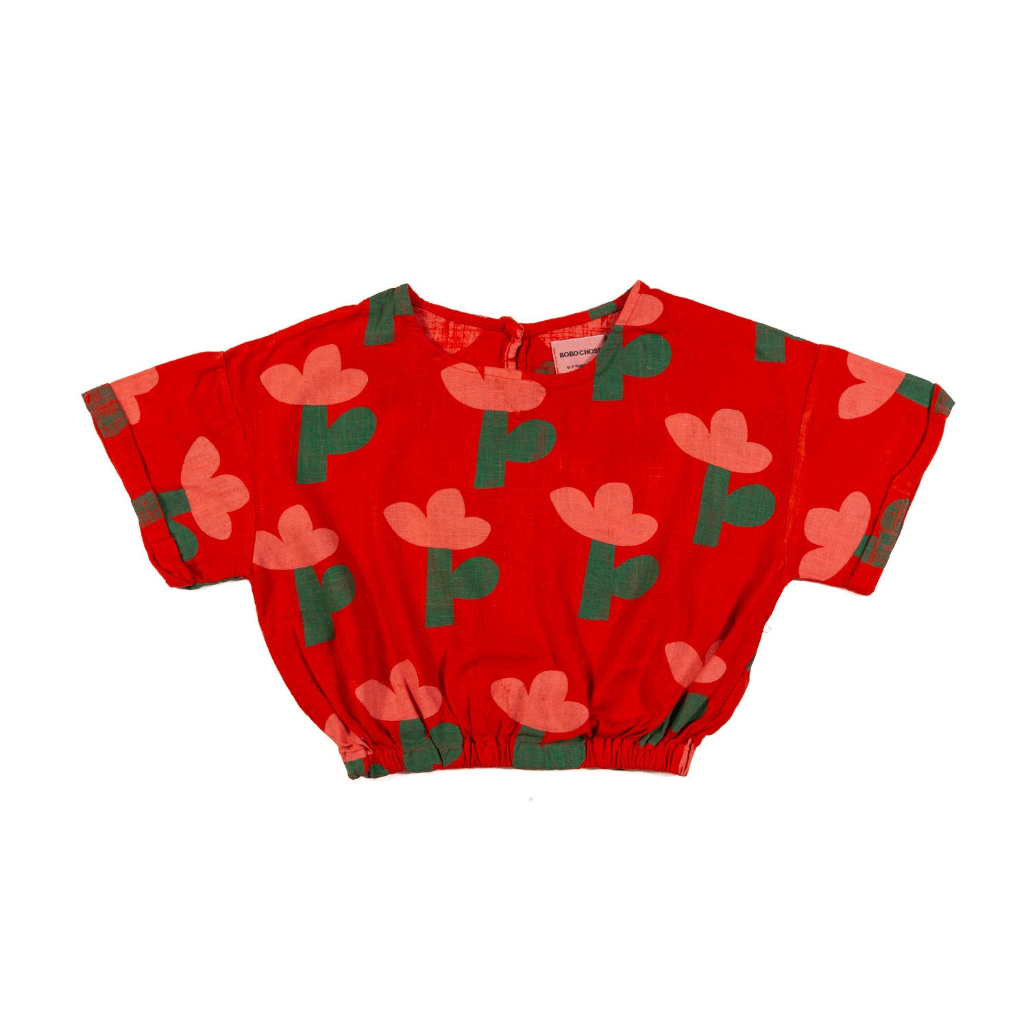 T-shirt rossa con stampa a fiori - annameglio.com abbigliamento moda