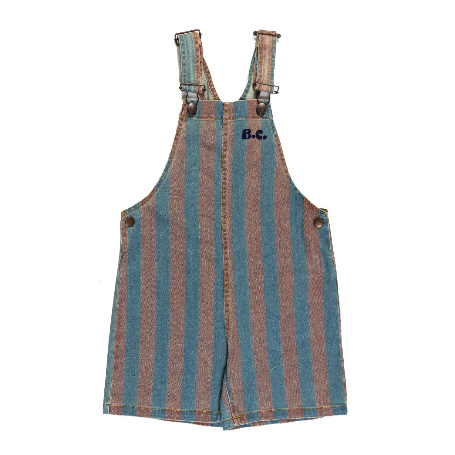 SALOPETTE CORTA IN DENIM A RIGHE VERTICALI - annameglio.com abbigliamento moda