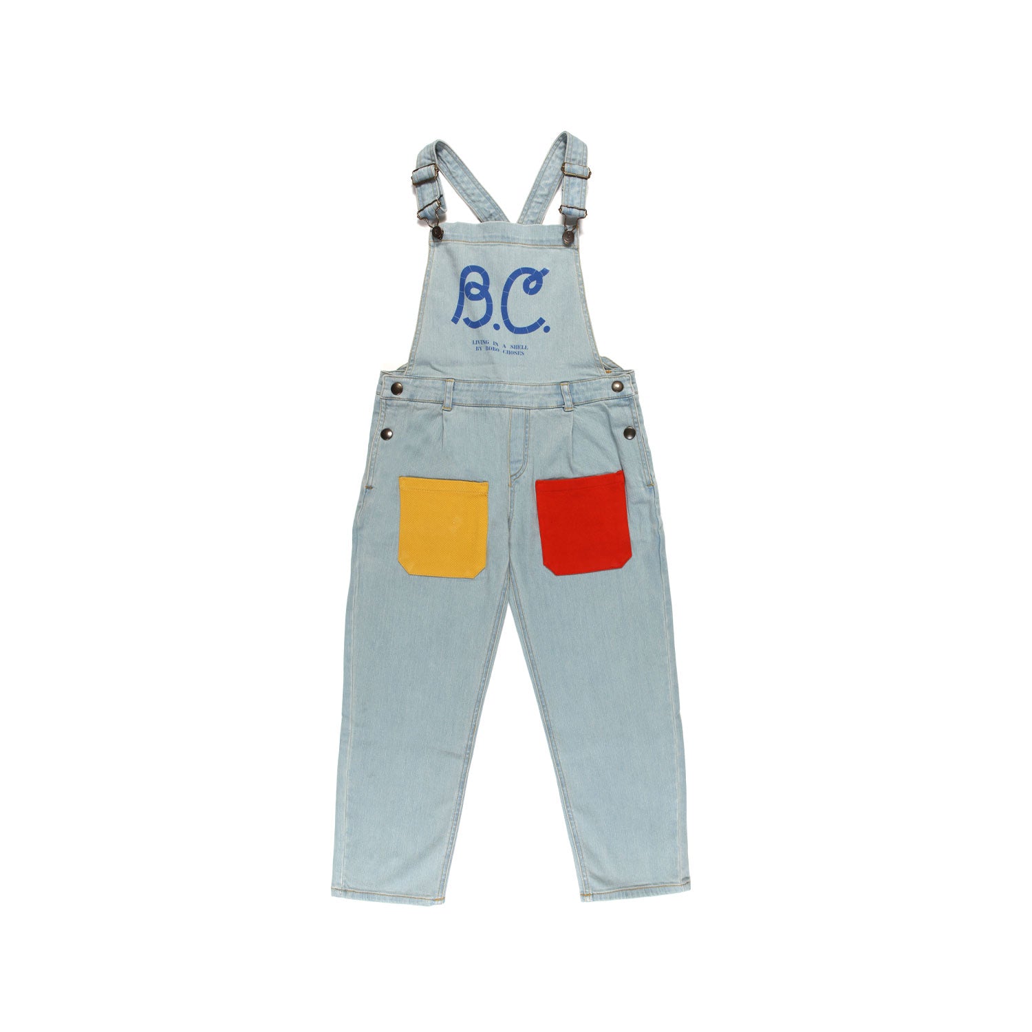 SALOPETTE DI JEANS UNISEX CELESTE E MULTICOLOR - annameglio.com abbigliamento moda