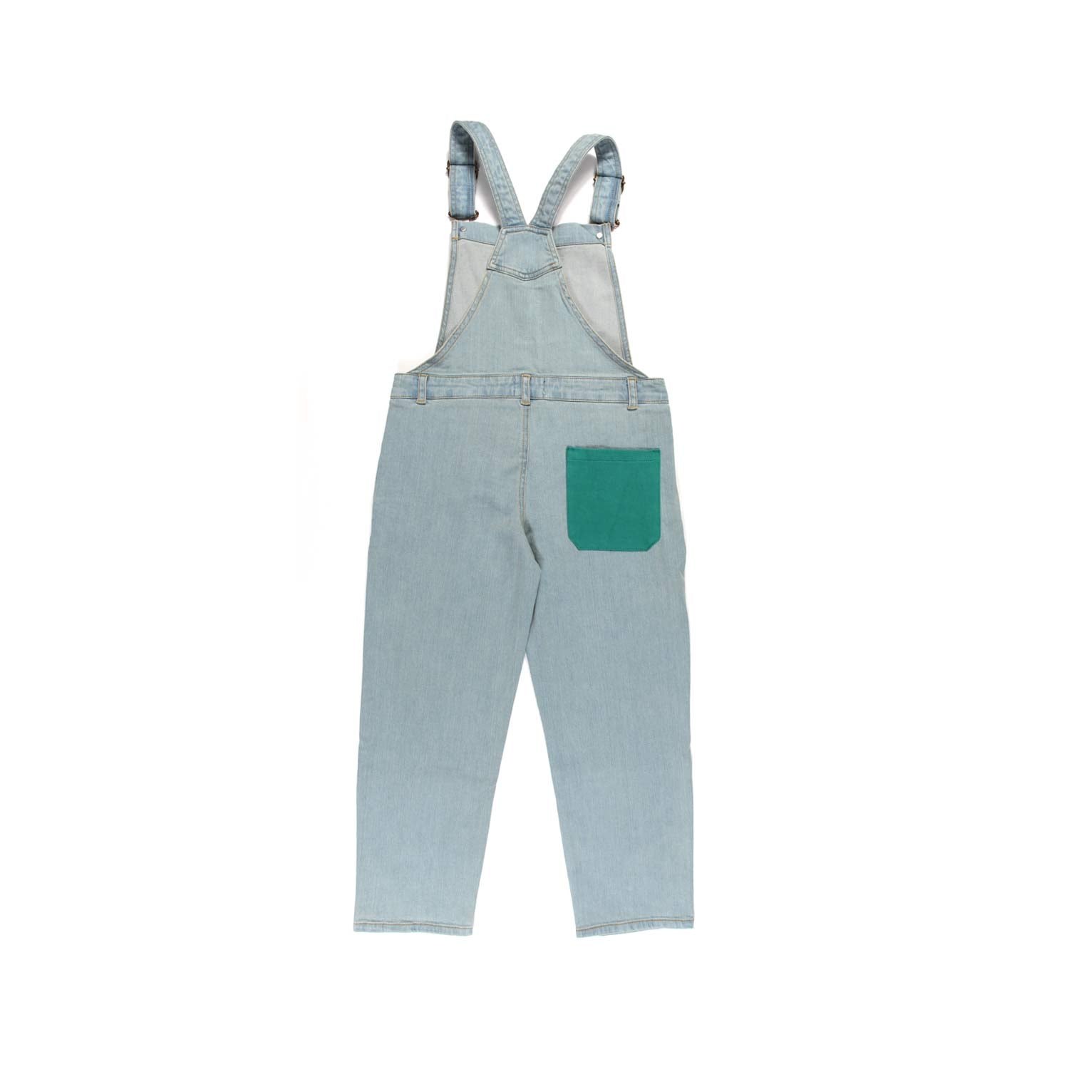 SALOPETTE DI JEANS UNISEX CELESTE E MULTICOLOR - annameglio.com abbigliamento moda