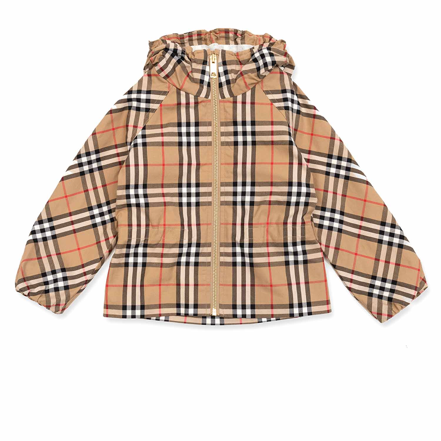 GIACCA IN COTONE TARTAN BEIGE BAMBINA E TEENAGER - annameglio.com abbigliamento moda