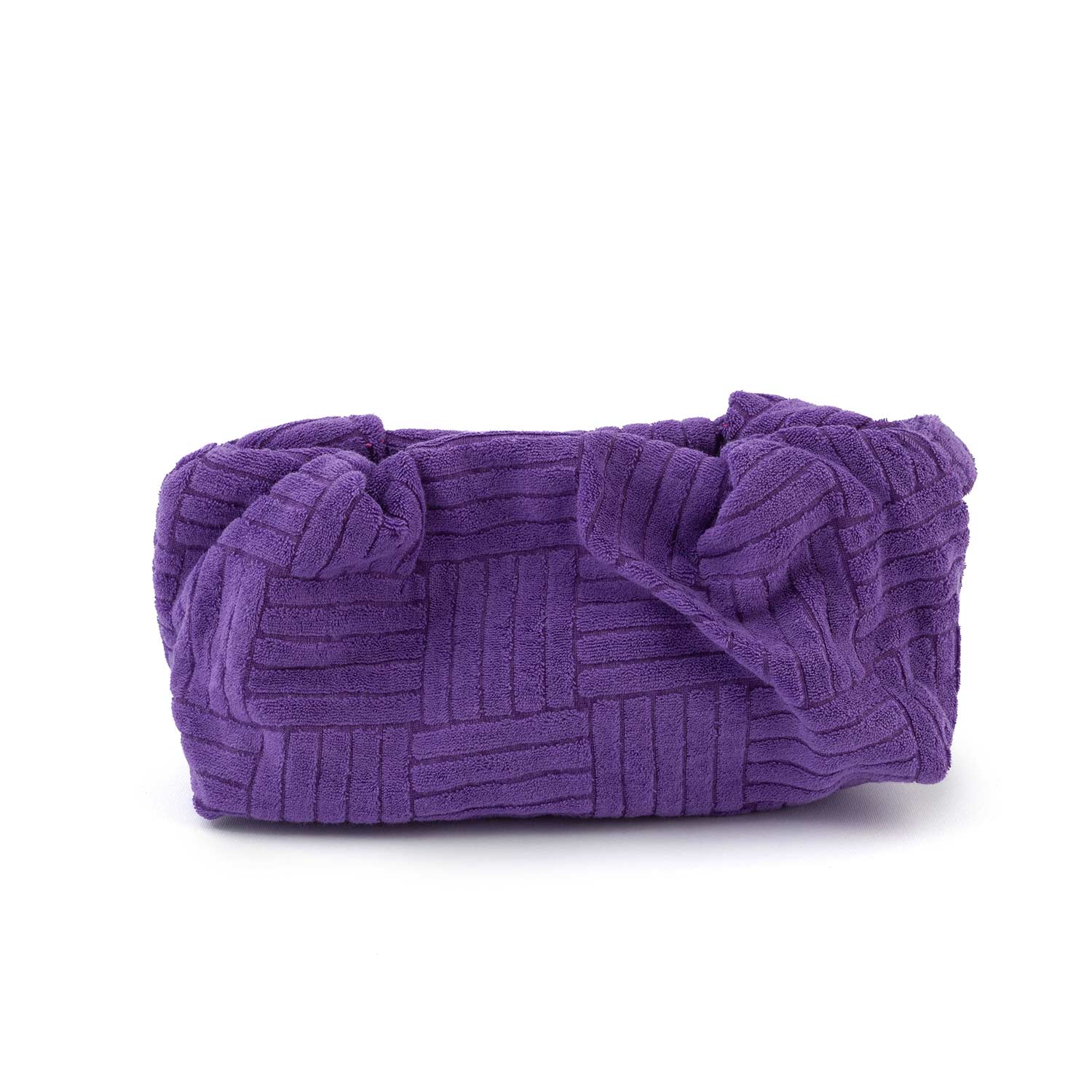 ASTUCCIO SPUGNA TEXTURE VIOLA CON LOGO VERDE FLUO - annameglio.com abbigliamento moda
