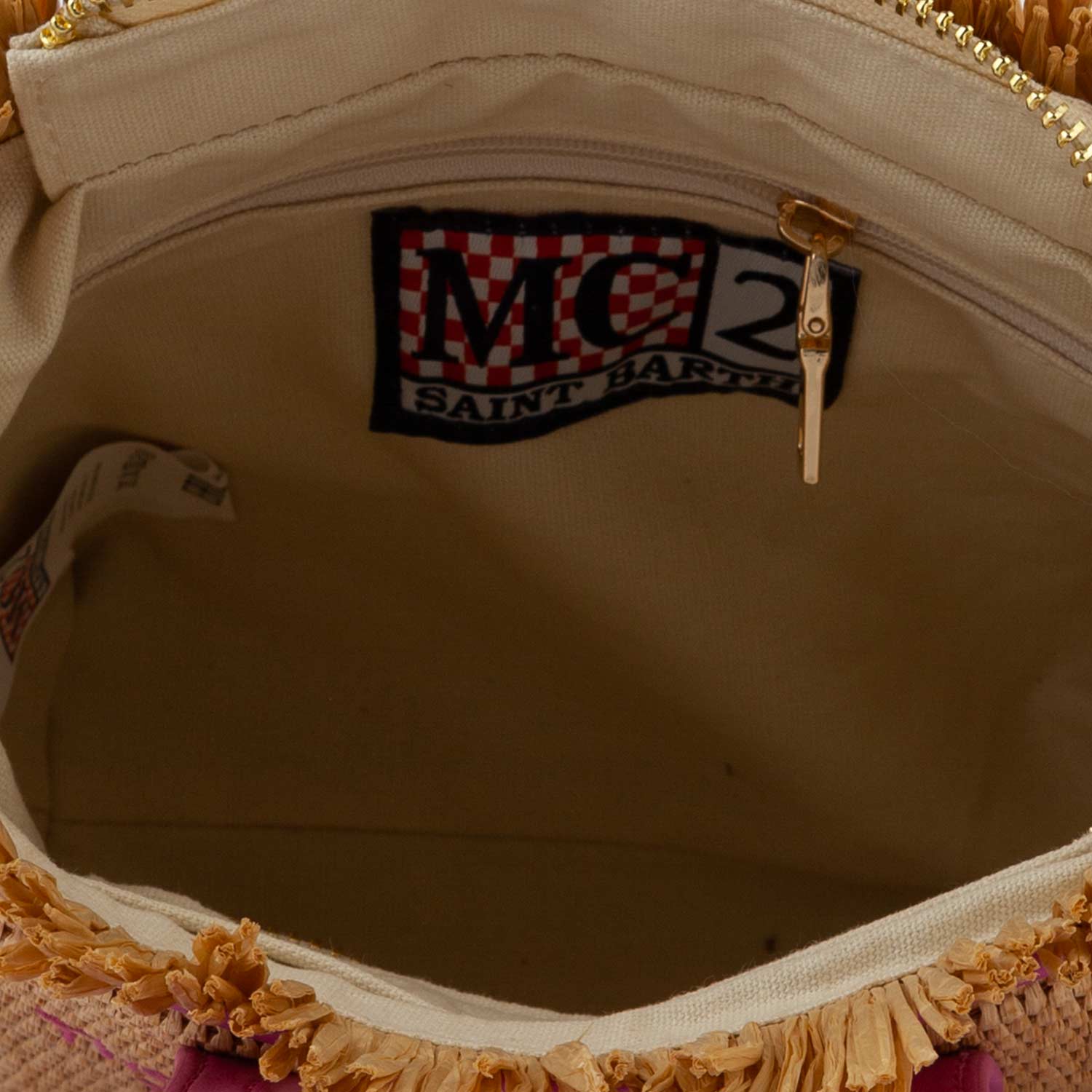 BORSA MINI VANITY STRAW NATURALE E FUCSIA - annameglio.com abbigliamento moda