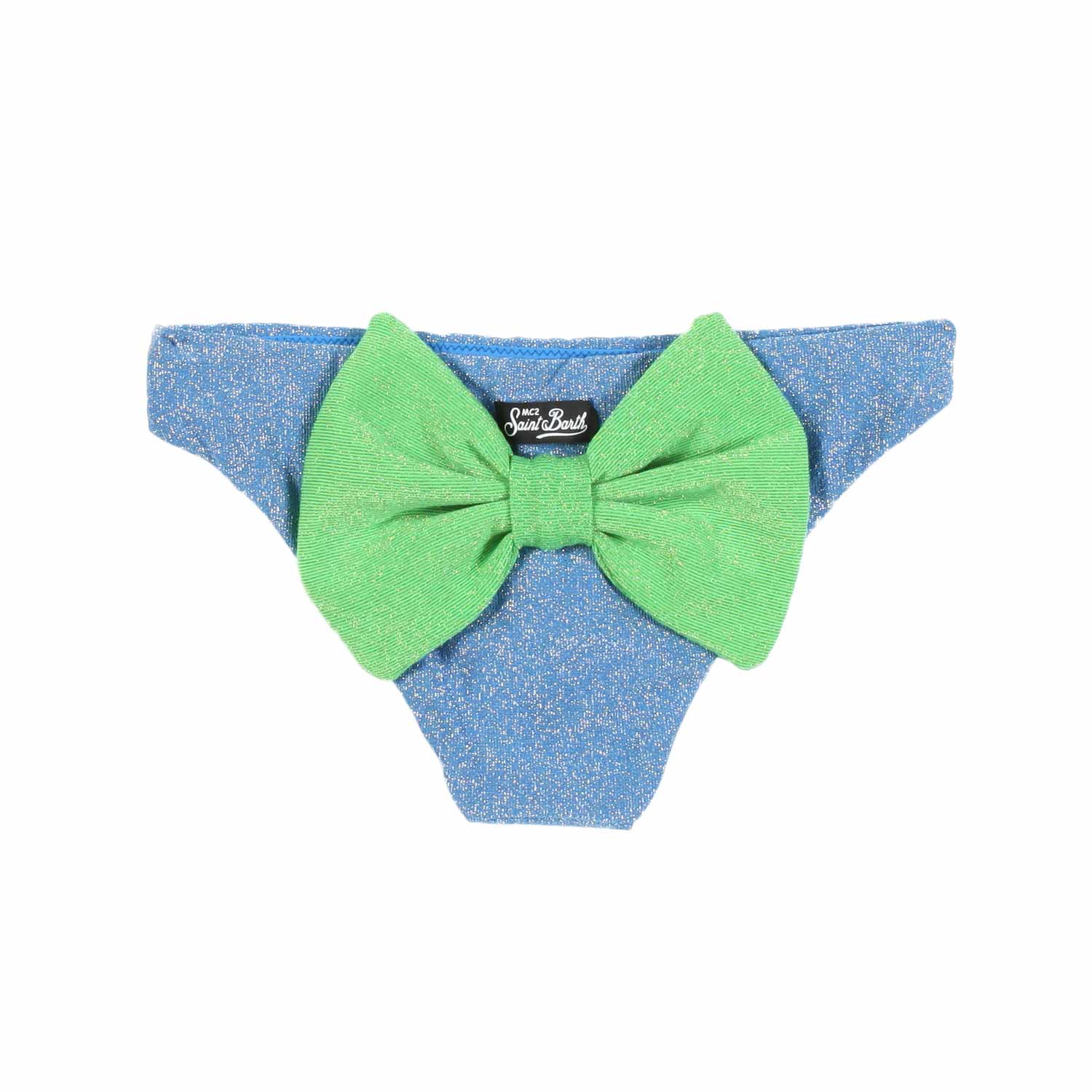 SLIP MARE MADAME LUREX AZZURRO E VERDE BAMBINA - annameglio.com abbigliamento moda