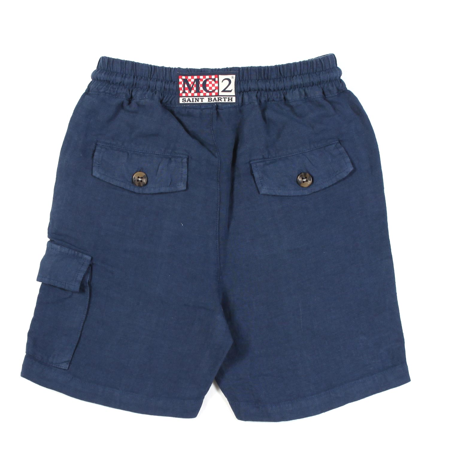 BERMUDA MARSEILLE DI LINO BLU NAVY - annameglio.com abbigliamento moda