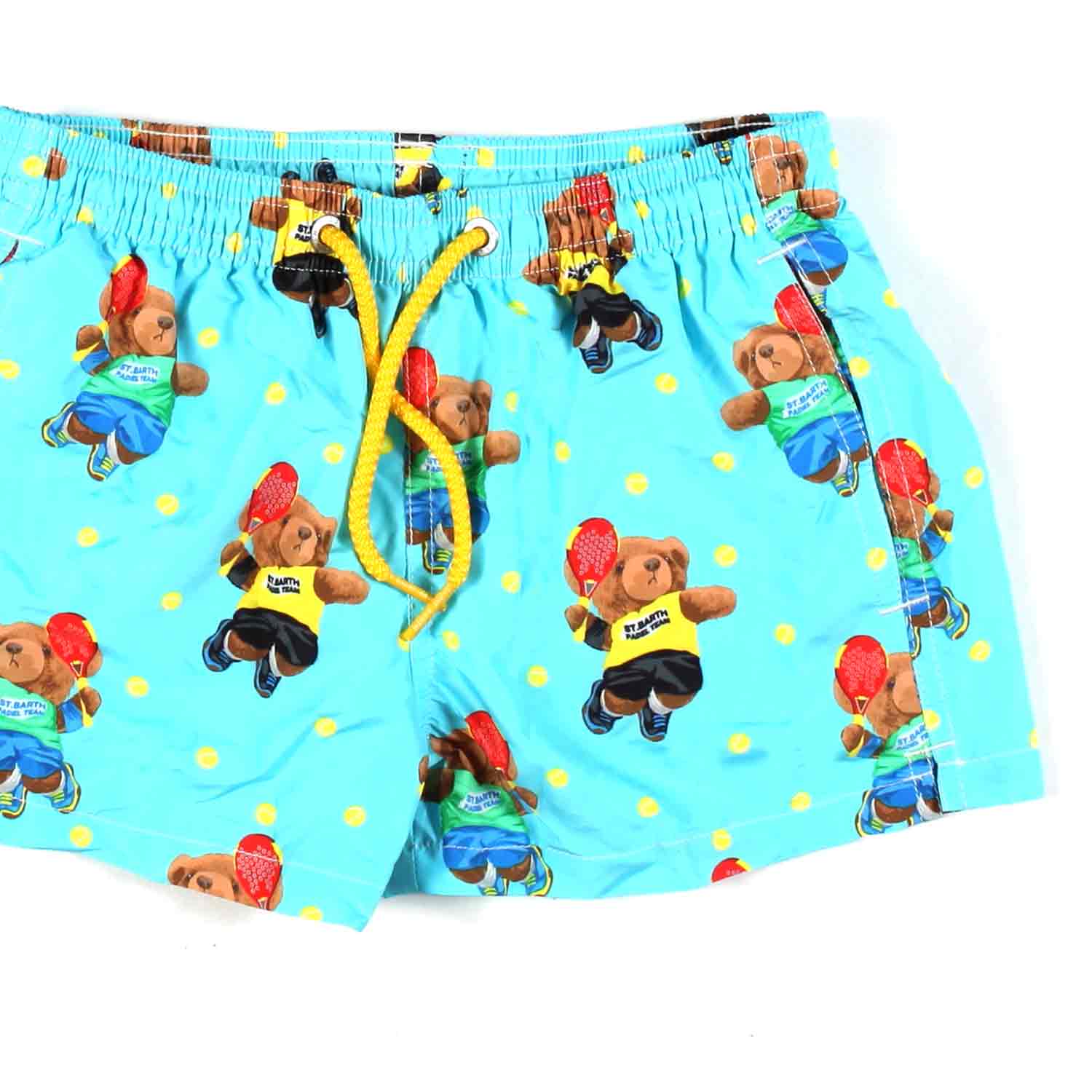 COSTUME BOXER TEDDY PADEL CELESTE FLUO BAMBINO - annameglio.com abbigliamento moda