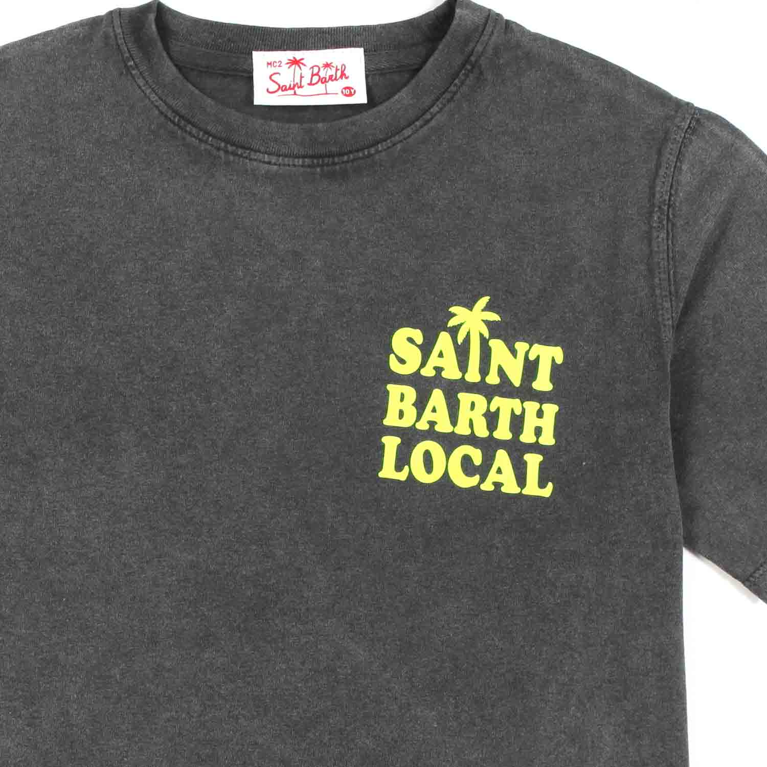 T-SHIRT JOSH ANTRACITE E GIALLO FLUO - annameglio.com abbigliamento moda