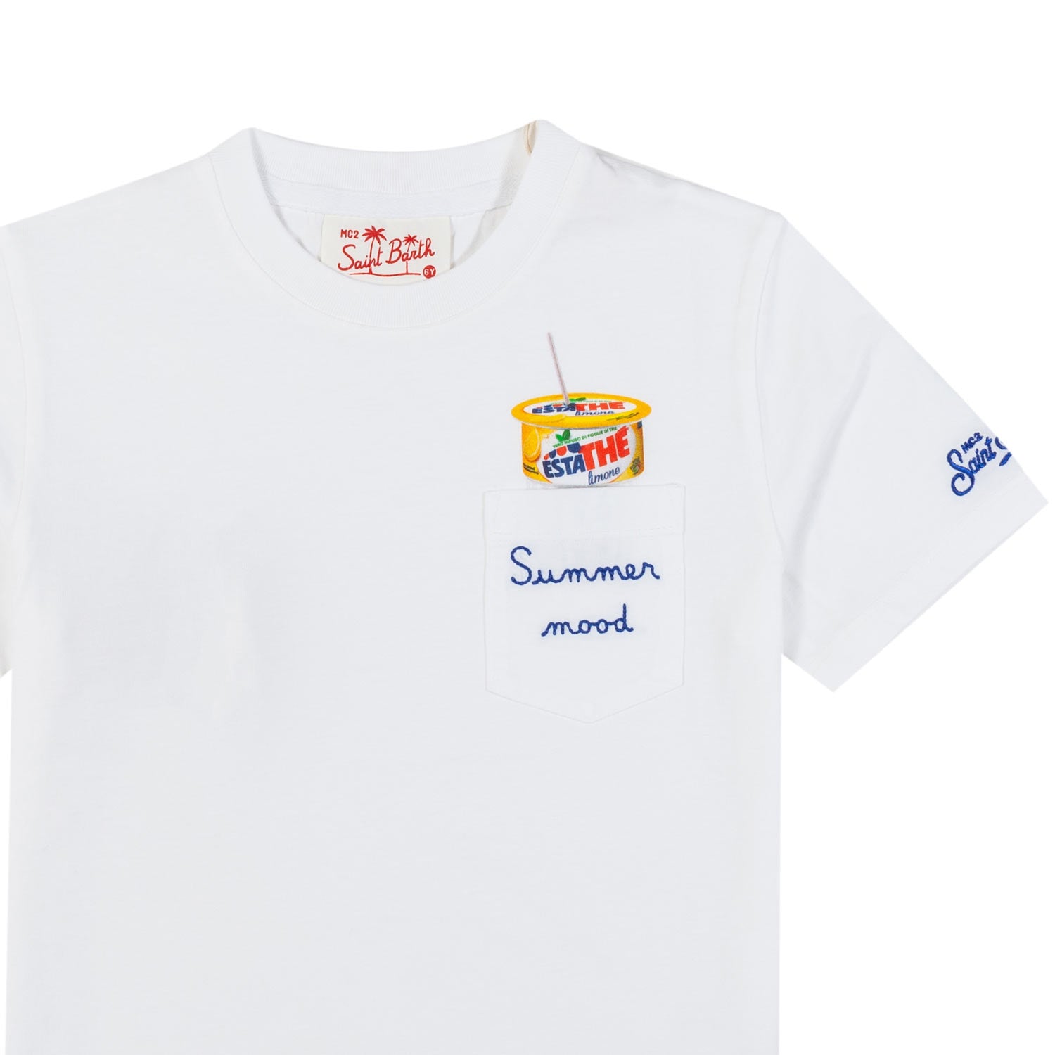 T-SHIRT UNISEX BIANCA CON STAMPA ESTATHE - annameglio.com abbigliamento moda