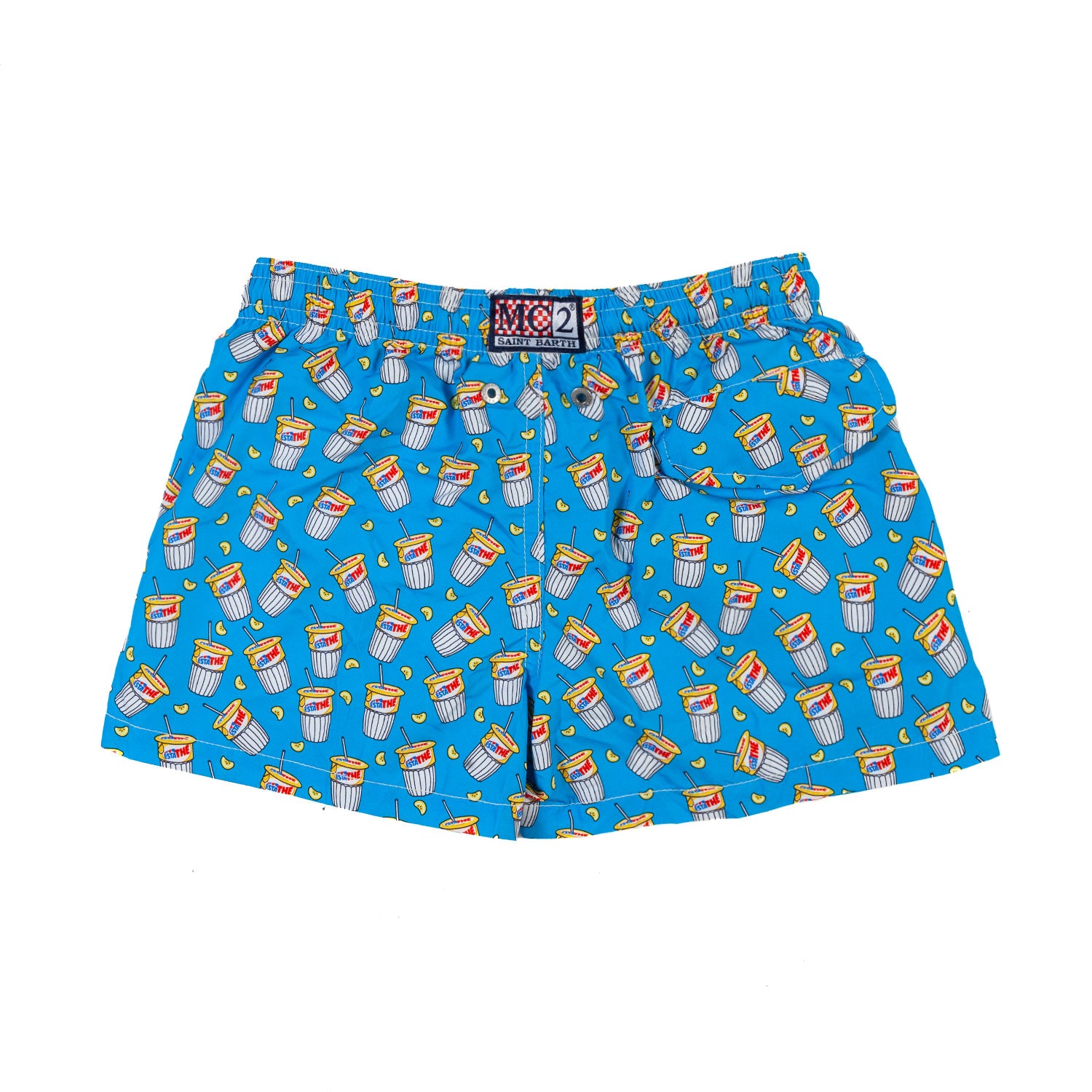 COSTUME BOXER ESTATHE CELESTE STAMPATO ALL OVER - annameglio.com abbigliamento moda