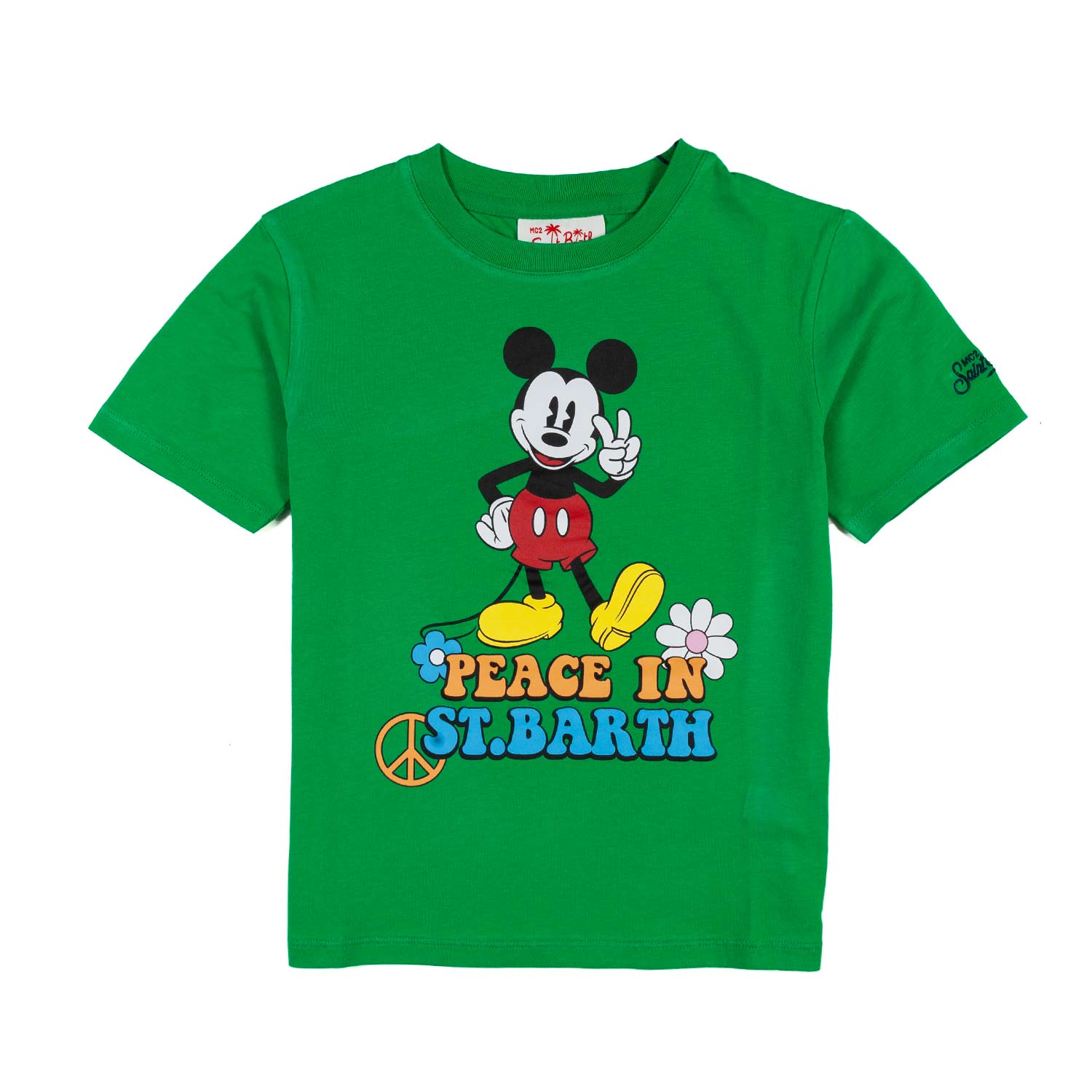 T-SHIRT VERDE CON STAMPA TOPOLINO BAMBINO - annameglio.com abbigliamento moda