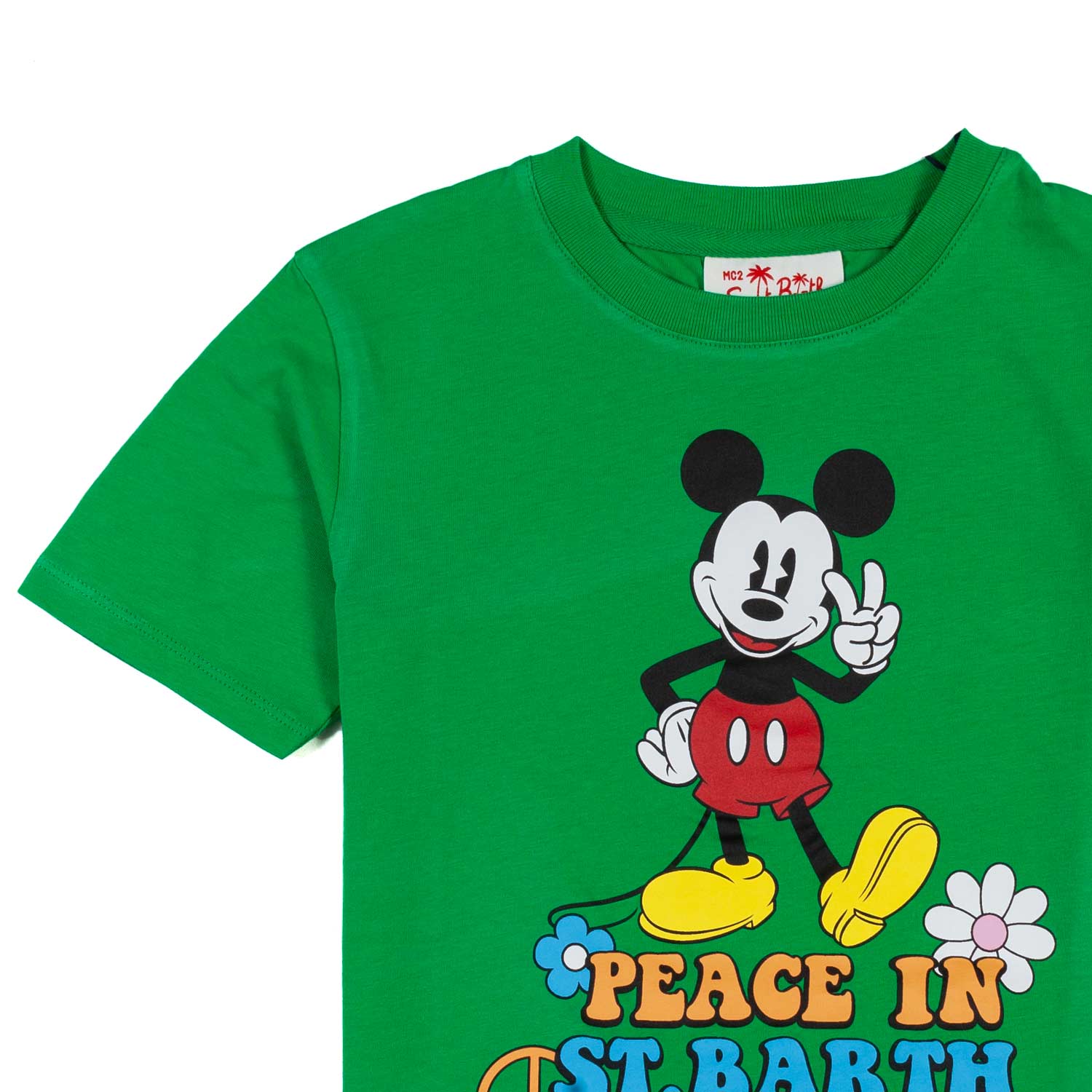 T-SHIRT VERDE CON STAMPA TOPOLINO BAMBINO - annameglio.com abbigliamento moda
