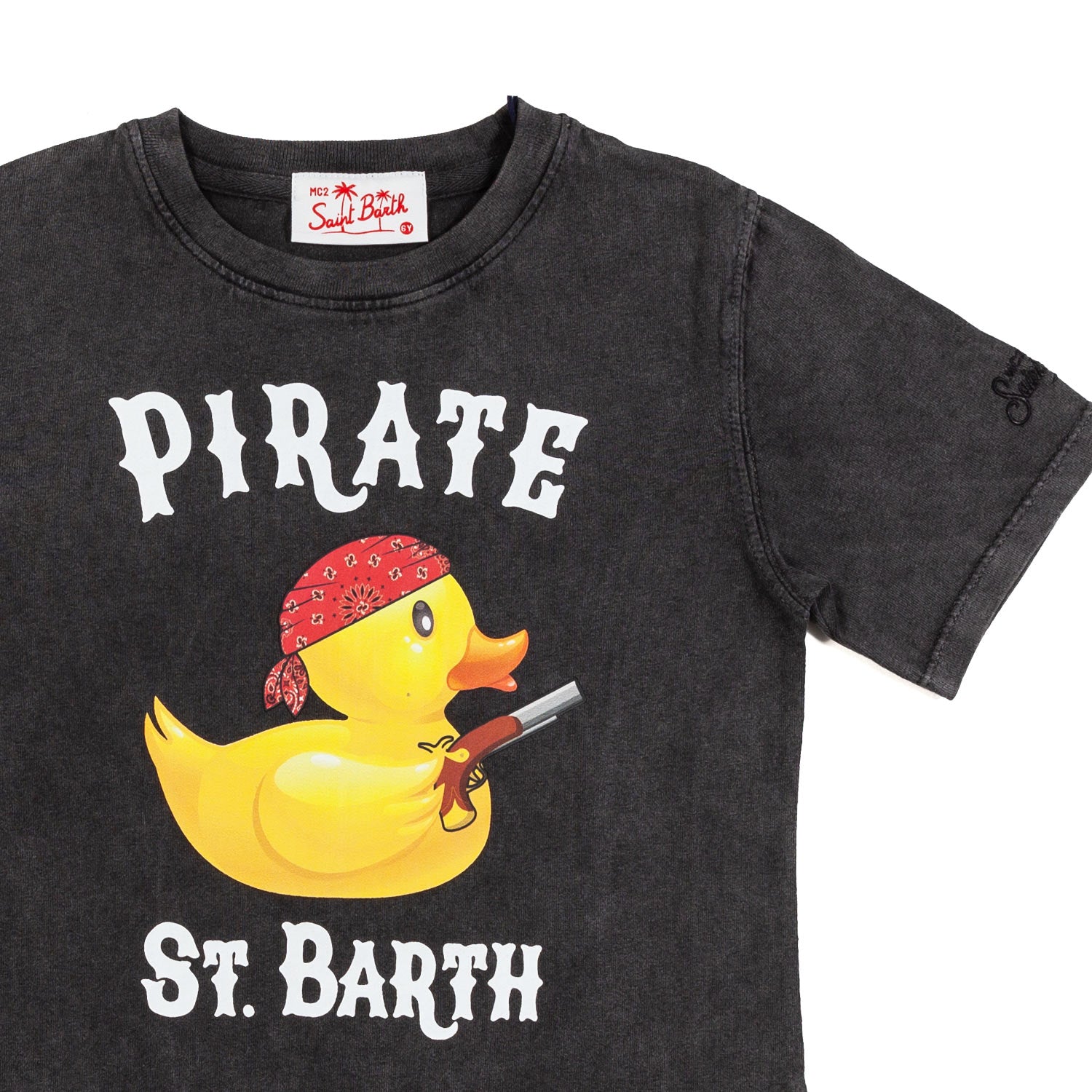 T-SHIRT ANTRACITE CON STAMPA DUCK BAMBINO - annameglio.com abbigliamento moda