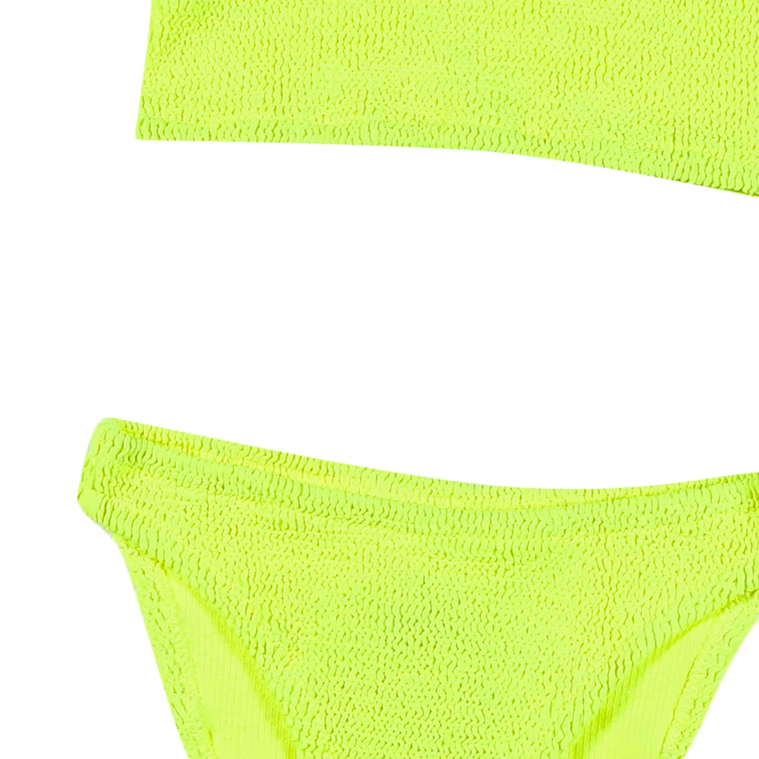 BIKINI BAKER CRINKLE GIALLO FLUO BAMBINA - annameglio.com abbigliamento moda