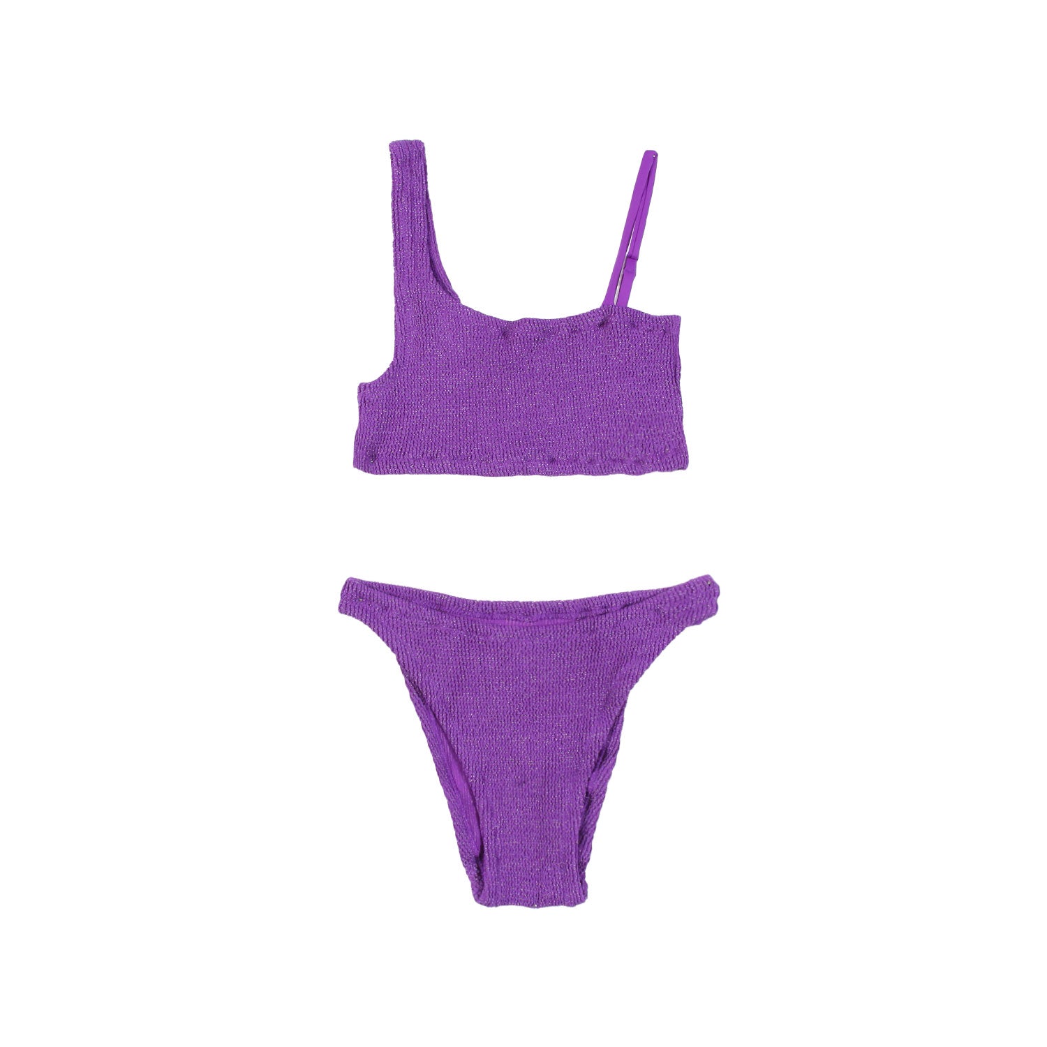 BIKINI VIVY CRINKLE LUREX VIOLA BAMBINA - annameglio.com abbigliamento moda