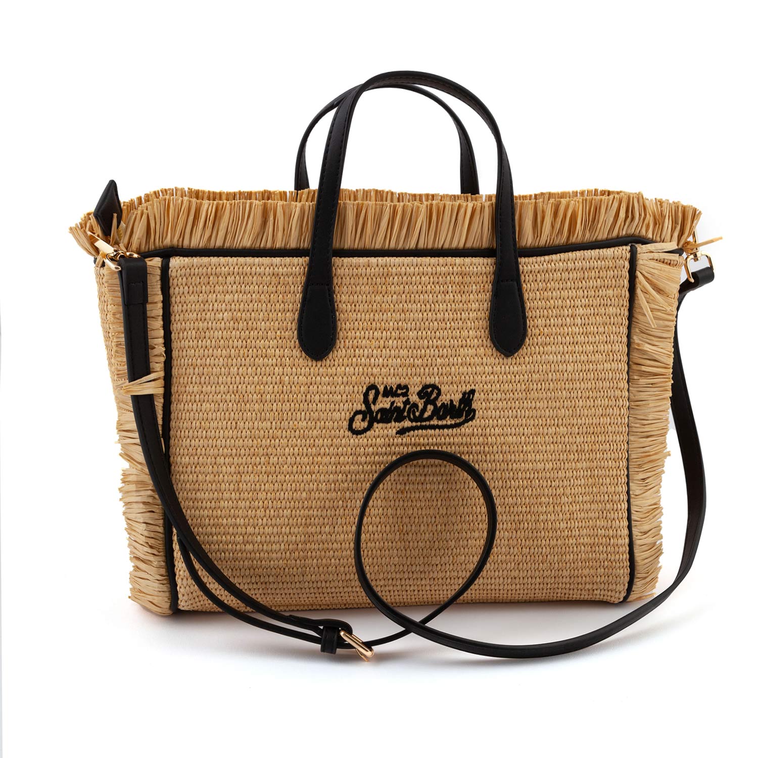 BORSA COLETTE STRAW BEIGE E NERA - annameglio.com abbigliamento moda