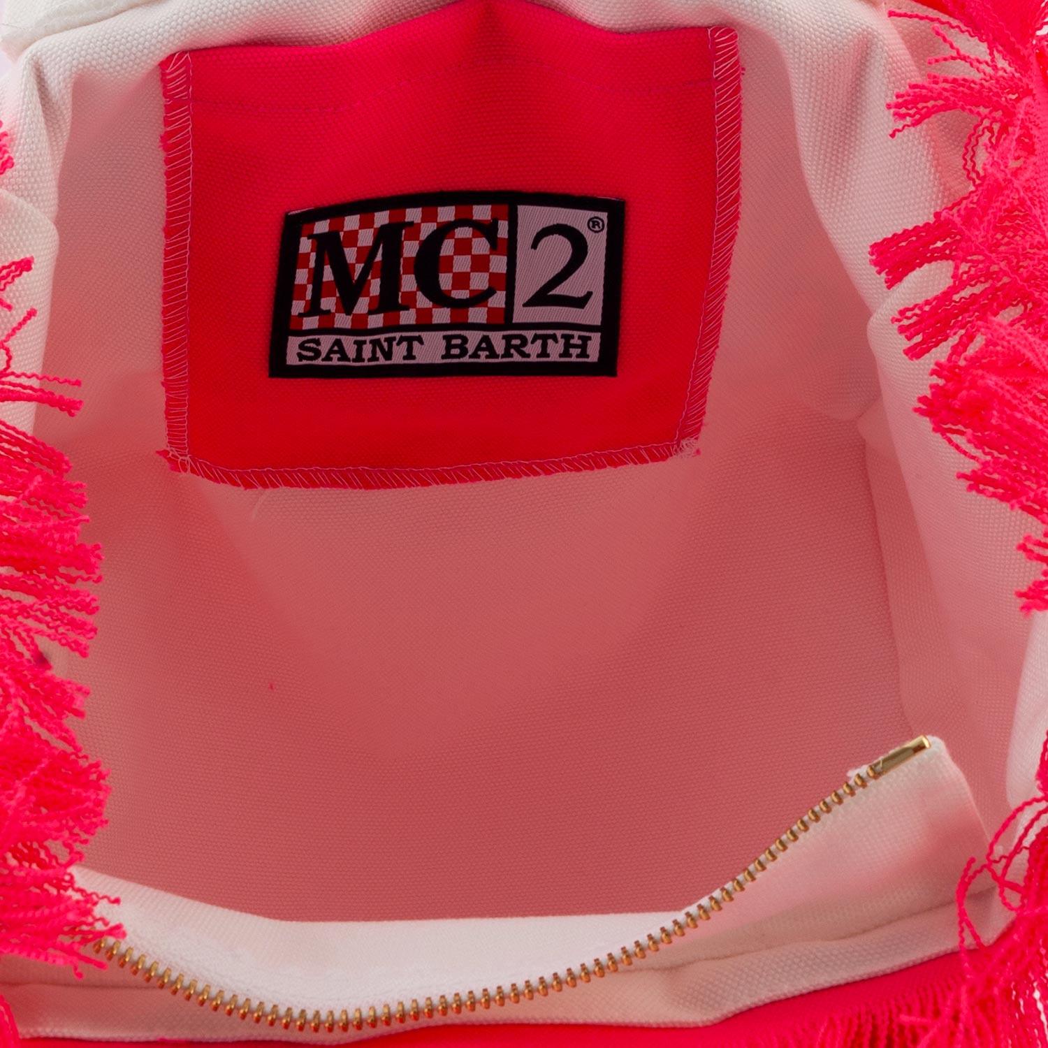 BORSA MINI COLETTE ROSA FLUO CON LOGHI NERI - annameglio.com abbigliamento moda